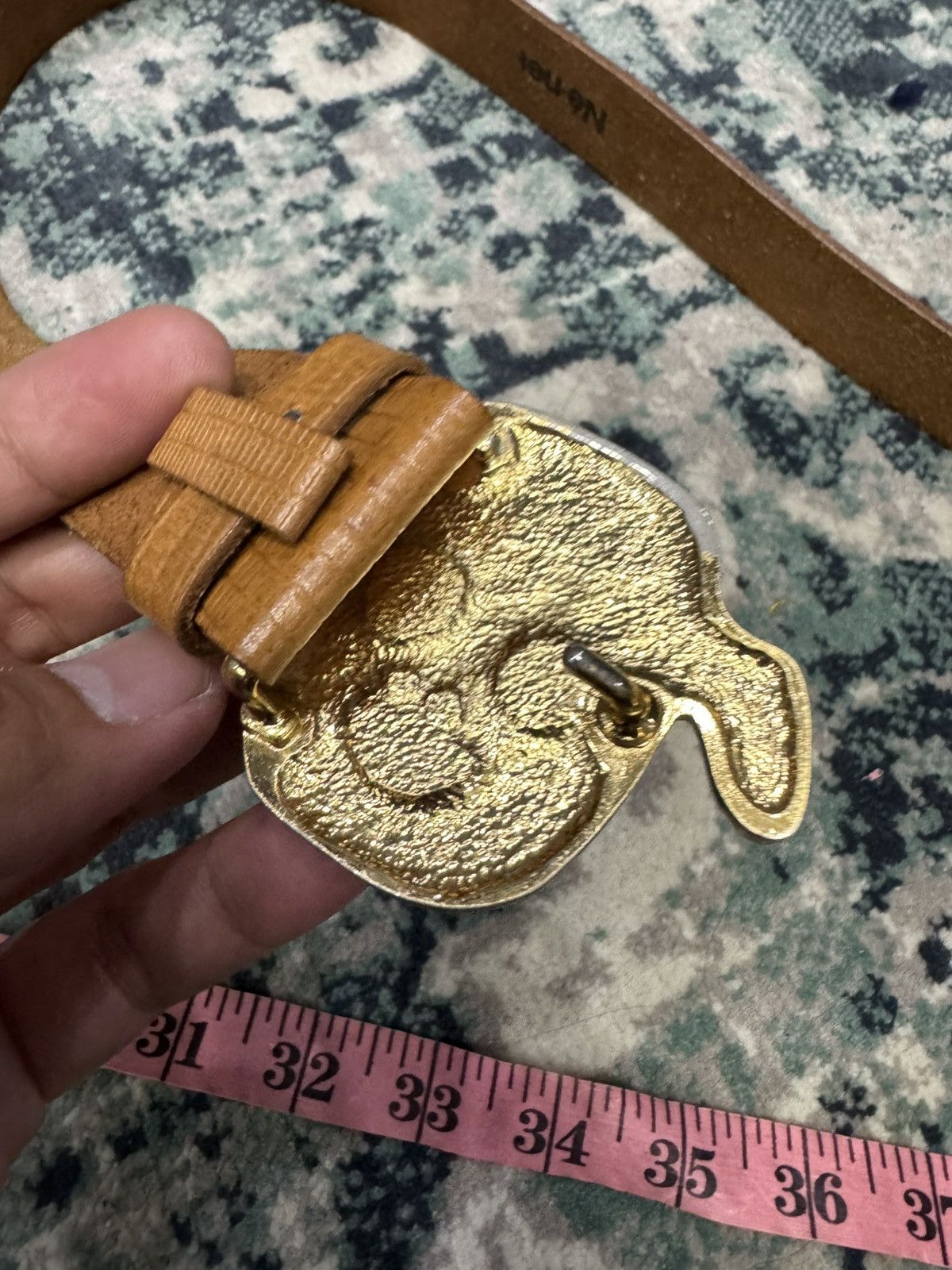 Issey Miyake NE-NET BY ISSEY MIYAKE SHEEP METAL PENDANT LEATHER BELT Size ONE SIZE - 2 Thumbnail