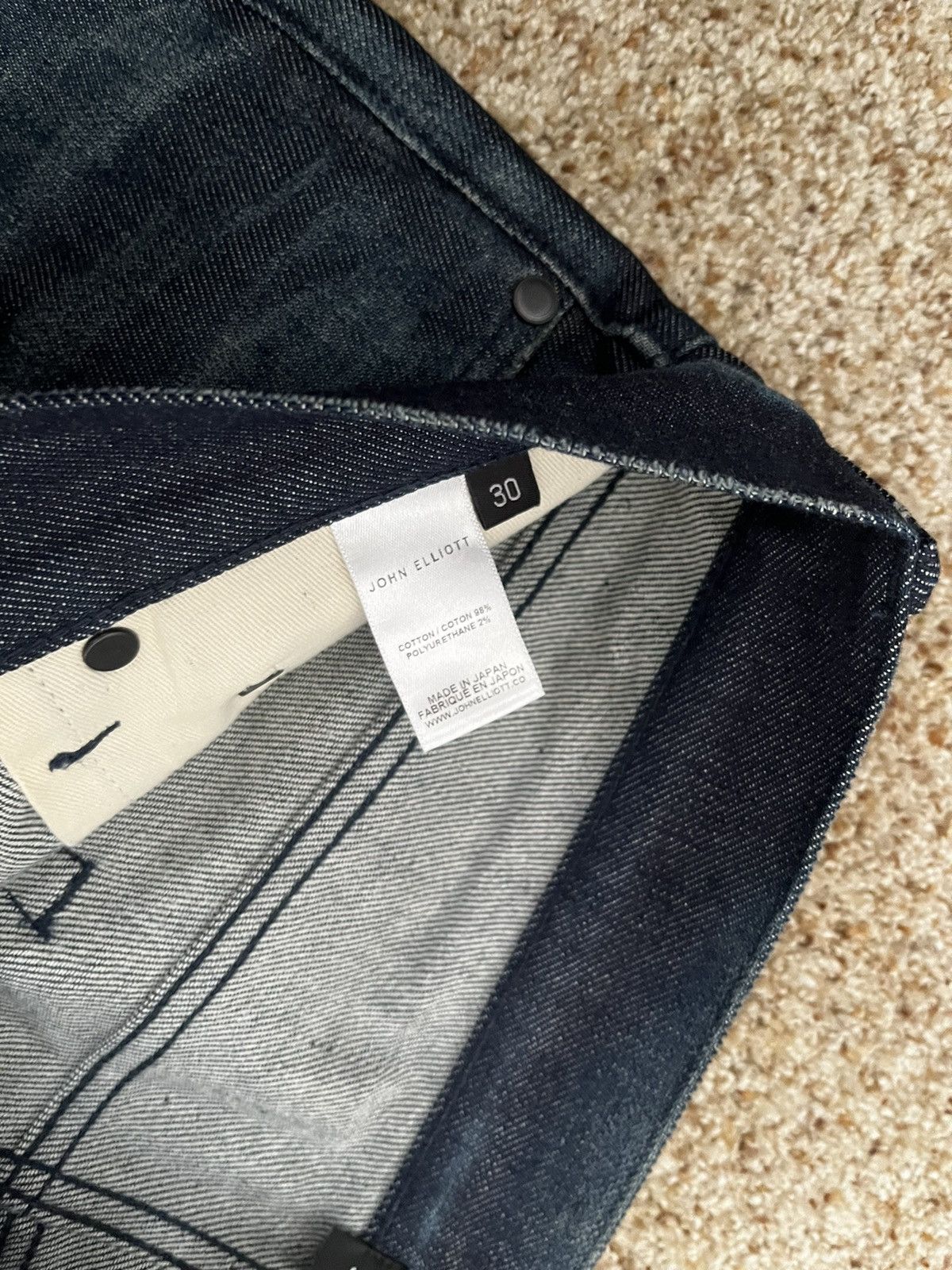 Japanese Brand × John Elliott × Vintage John Elliott Nimbus The Cast 2 Indigo Denim Jeans Size US 30 / EU 46 - 4 Thumbnail
