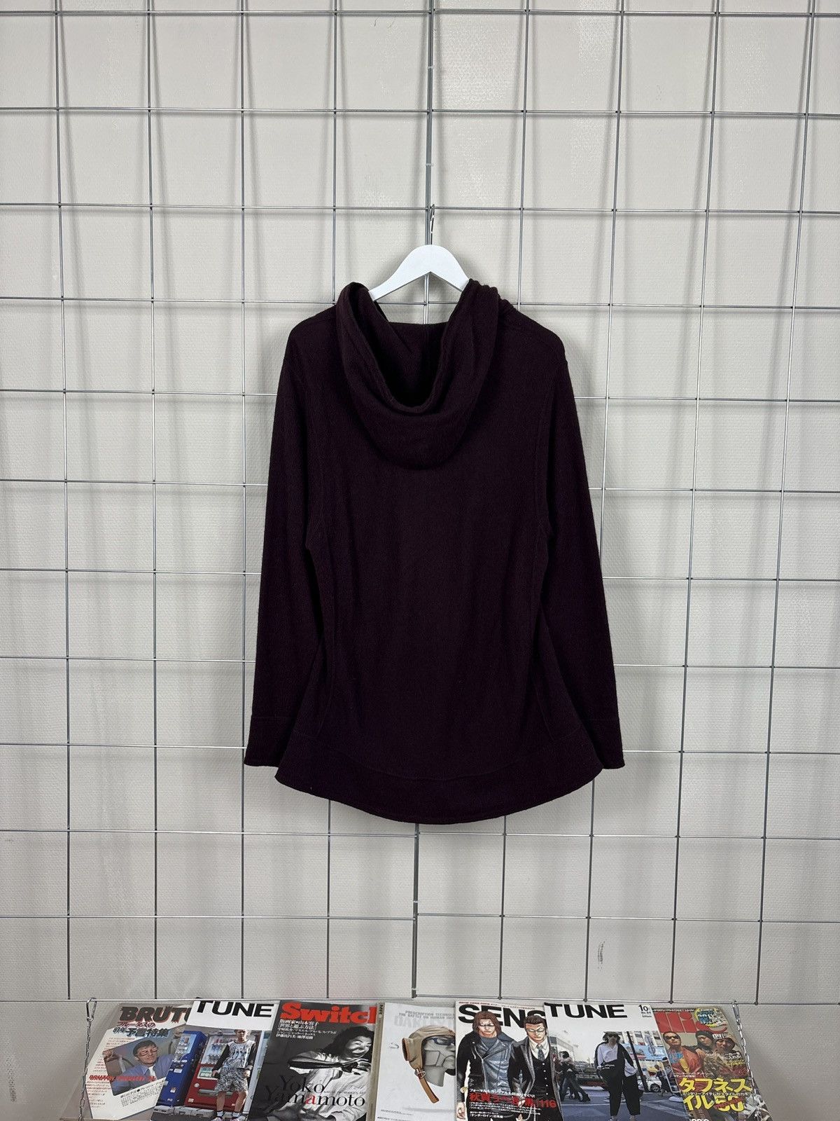 Yohji Yamamoto Yohji Yamamoto Y's SS11 Wool Knitted Hoodie Burgandy Size US L / EU 52-54 / 3 - 2 Thumbnail