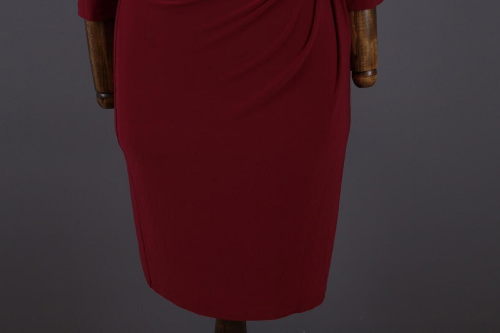 Lauren Ralph Lauren Lauren Ralph Lauren Burgundy Midi Lenght Dress Size 4 Size S / US 4 / IT 40 - 3 Thumbnail
