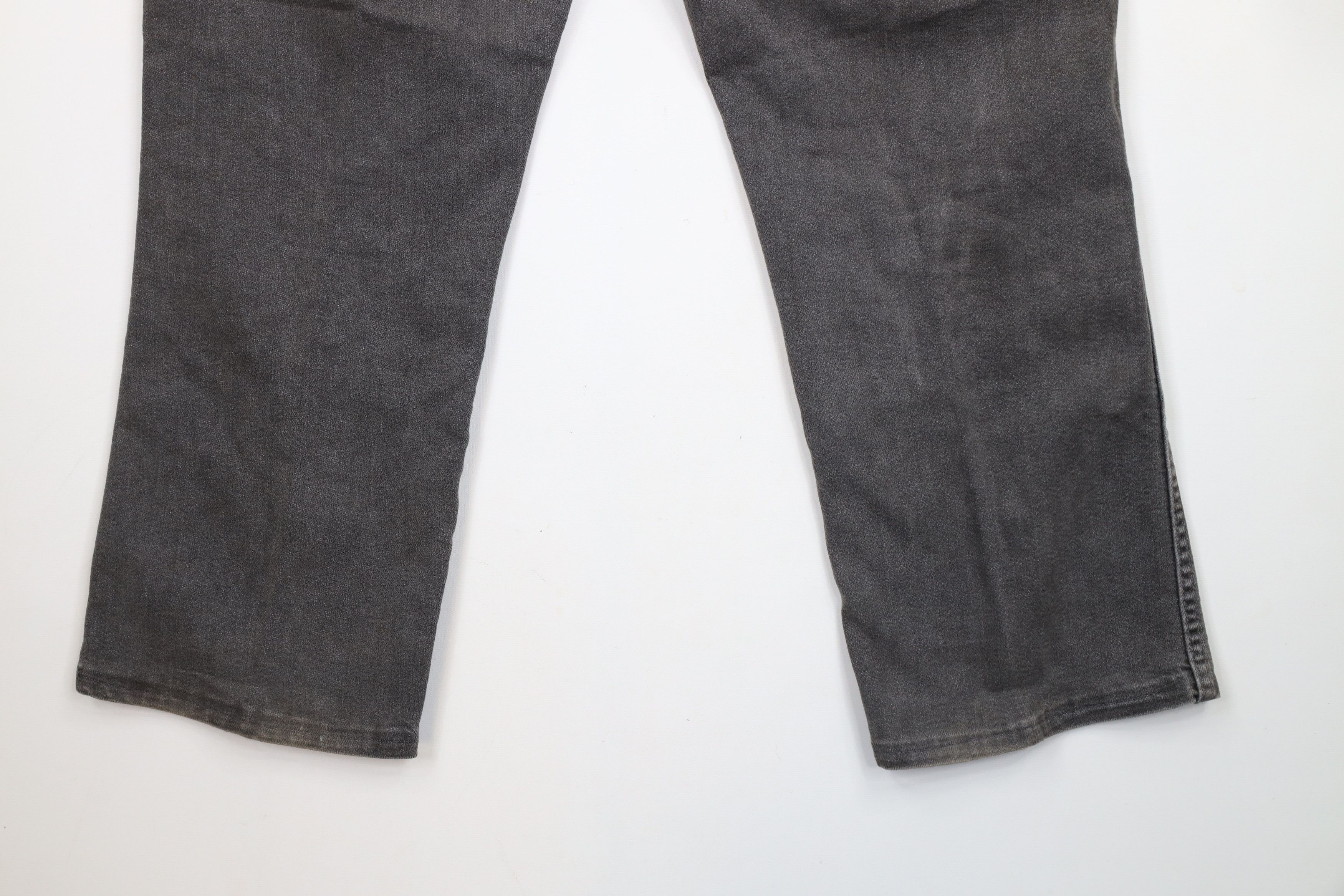 Vintage × Wrangler Vintage 80s 90s Wrangler Wide Leg Bootcut Denim Jeans Black Size US 40 / EU 56 - 15 Thumbnail