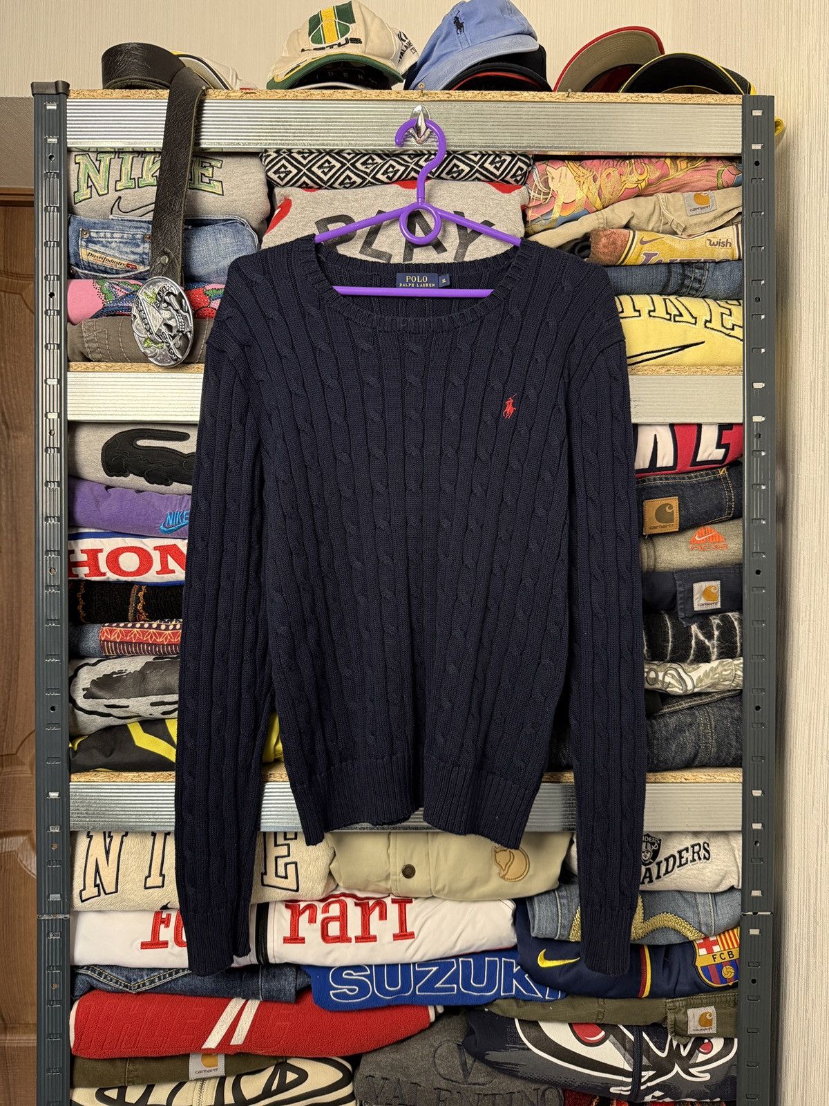 Polo Ralph Lauren Polo Ralph Lauren Cable Knit Sweater Female Blue Color Size XL / US 12-14 / IT 48-50 - 1 Thumbnail