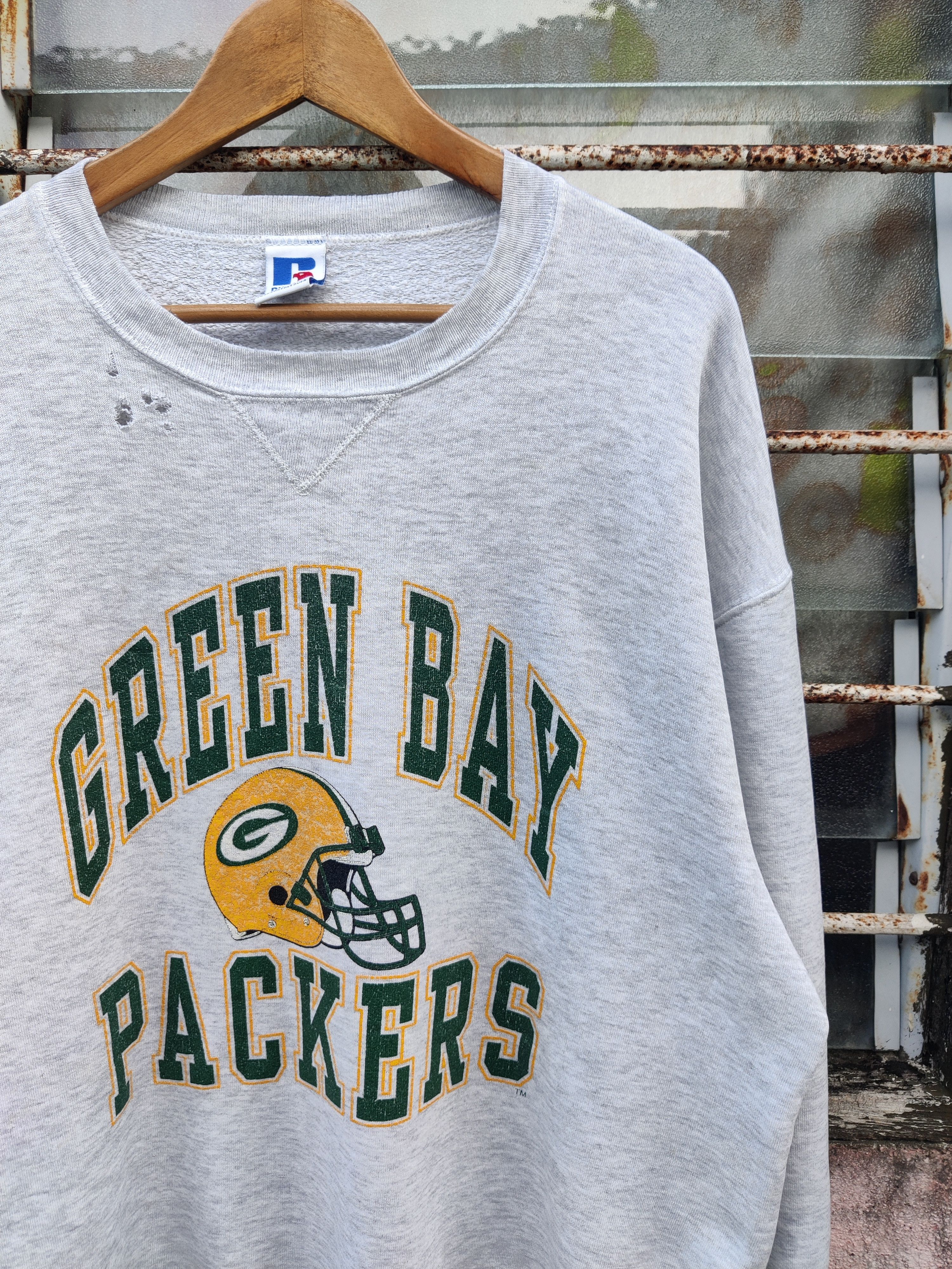 NFL Vintage Distressed Green Bay Packers NFL Sweatshirt Size US L / EU 52-54 / 3 - 3 Thumbnail