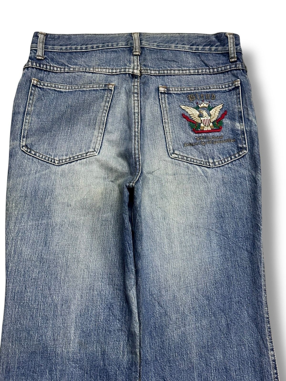 Blends Vintage Fiesta Blend Y2K Embroidered Jean American Eagle 🦅 Size US 31 - 6 Thumbnail
