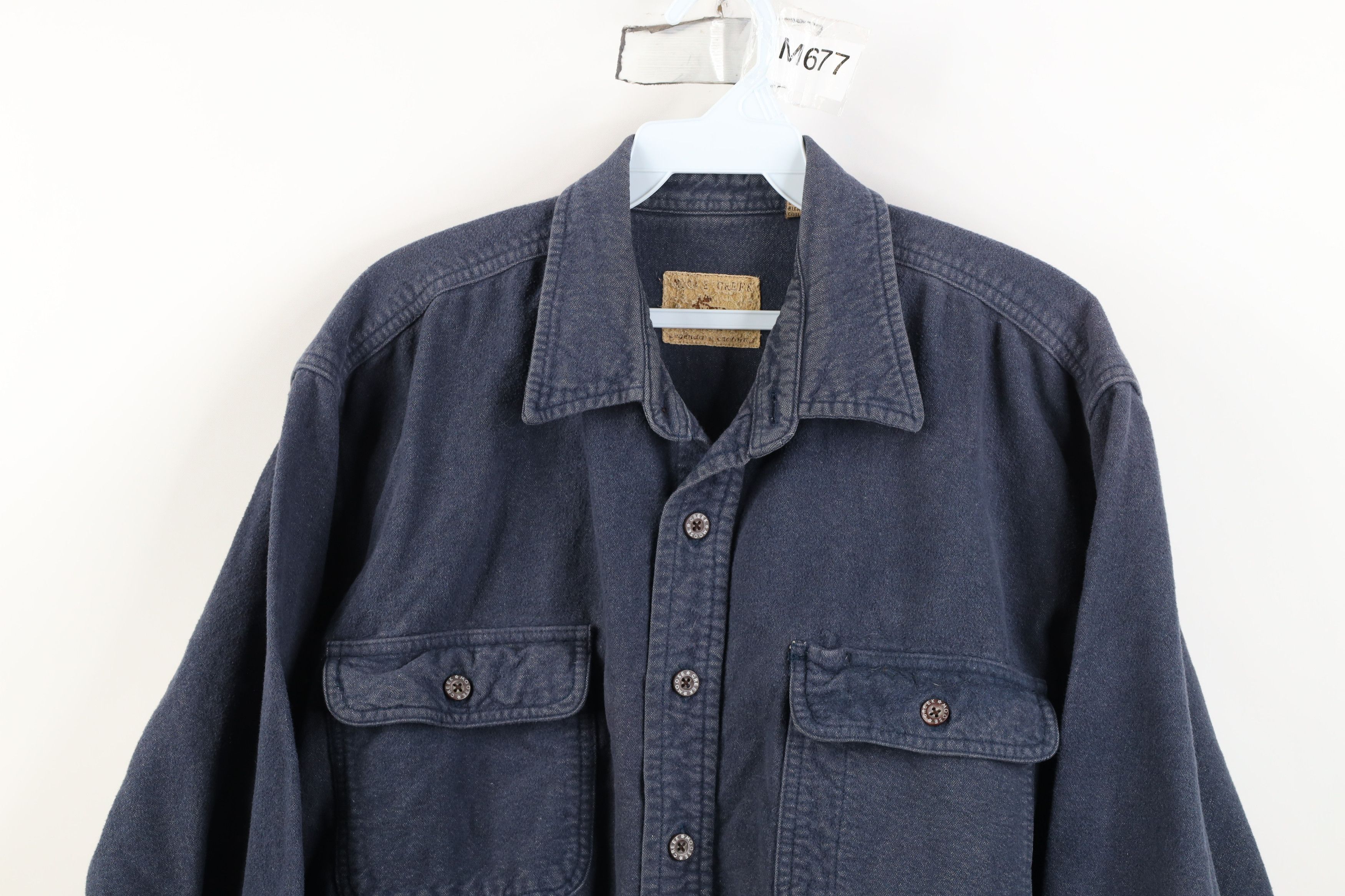 Vintage Vintage 90s Y2K Streetwear Heavy Chamois Cloth Button Shirt Size US XL / EU 56 / 4 - 2 Thumbnail