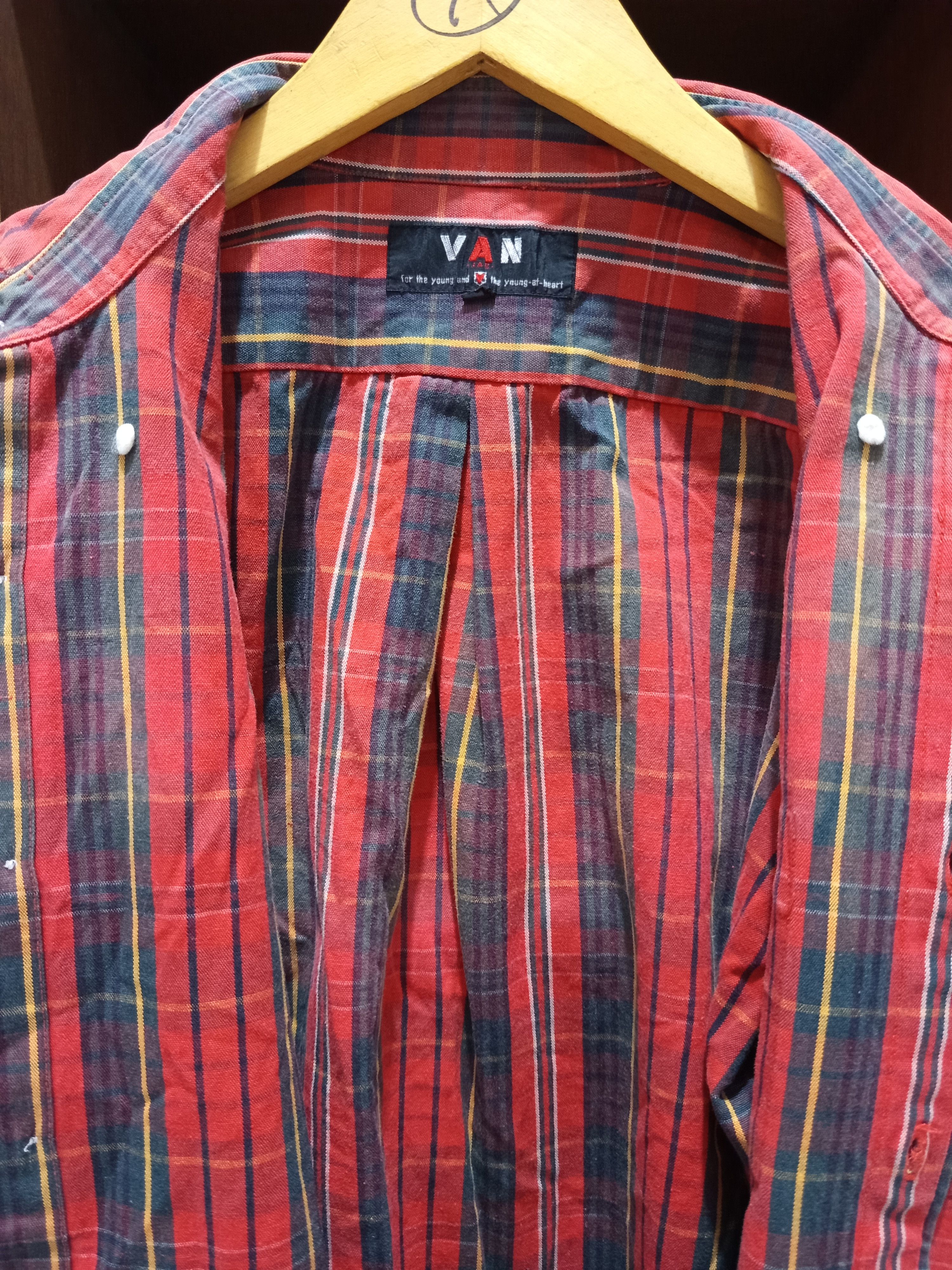Van VAN Japan Plaid Flannel Shirt Cotton Size L Size US L / EU 52-54 / 3 - 10 Thumbnail