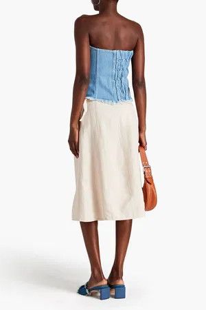 Acne Studios o1y0725 Midi Skirt in Beige Size 28" / US 6 / IT 42 - 3 Thumbnail