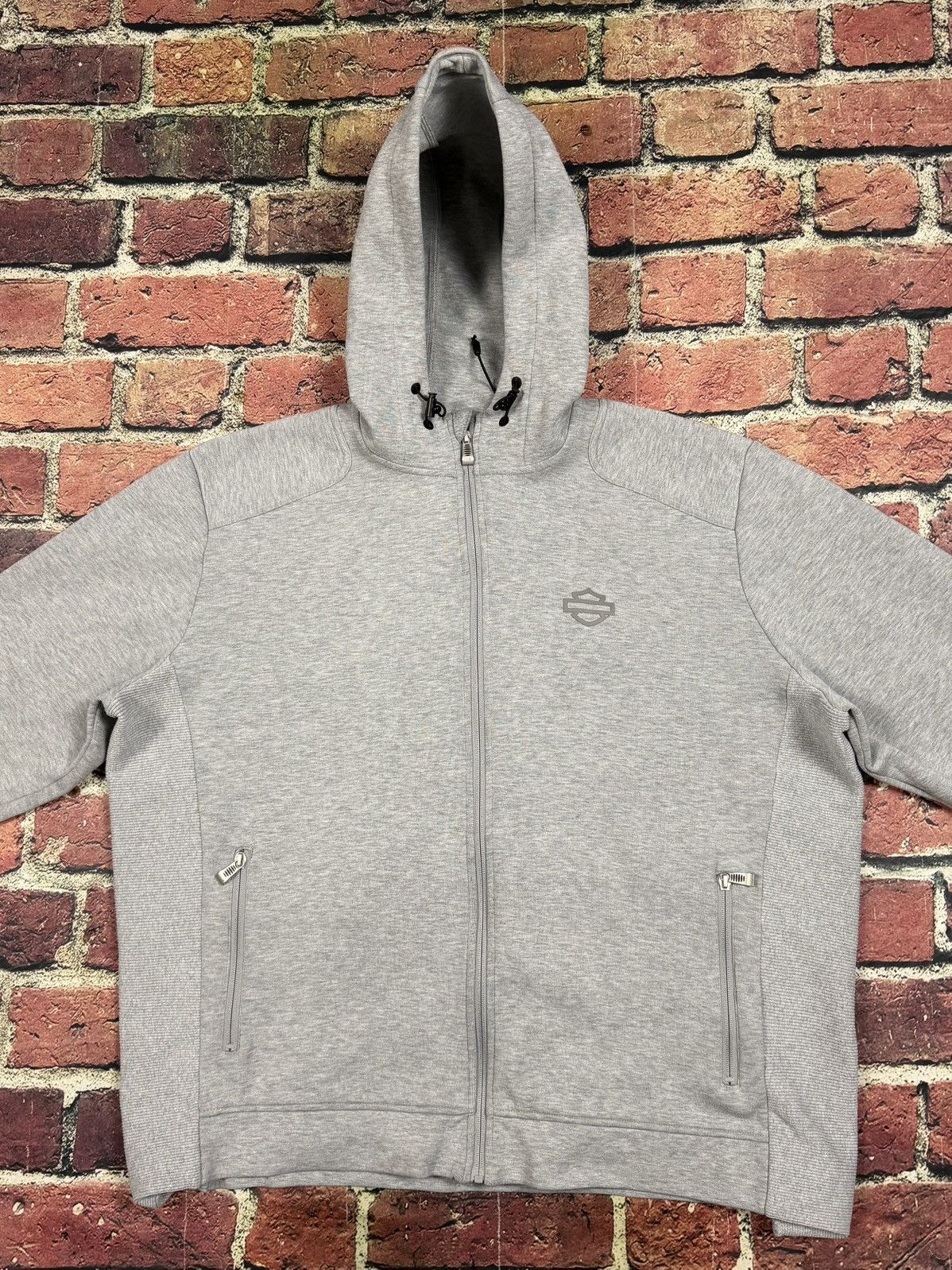 Harley Davidson Harley-Davidson Men's Rib-Knit Zip Up Hoodie Sweatshirt 3XL Size US XXL / EU 58 / 5 - 3 Thumbnail