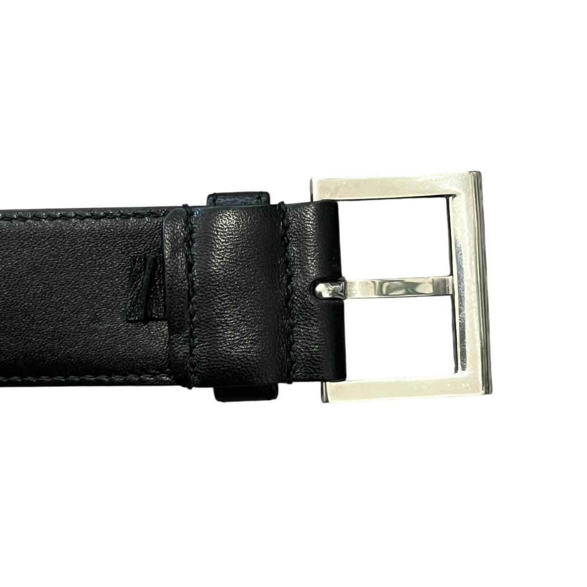 Prada PRADA Black Nappa Leather Belt 65/26 Size 26 - 6 Thumbnail