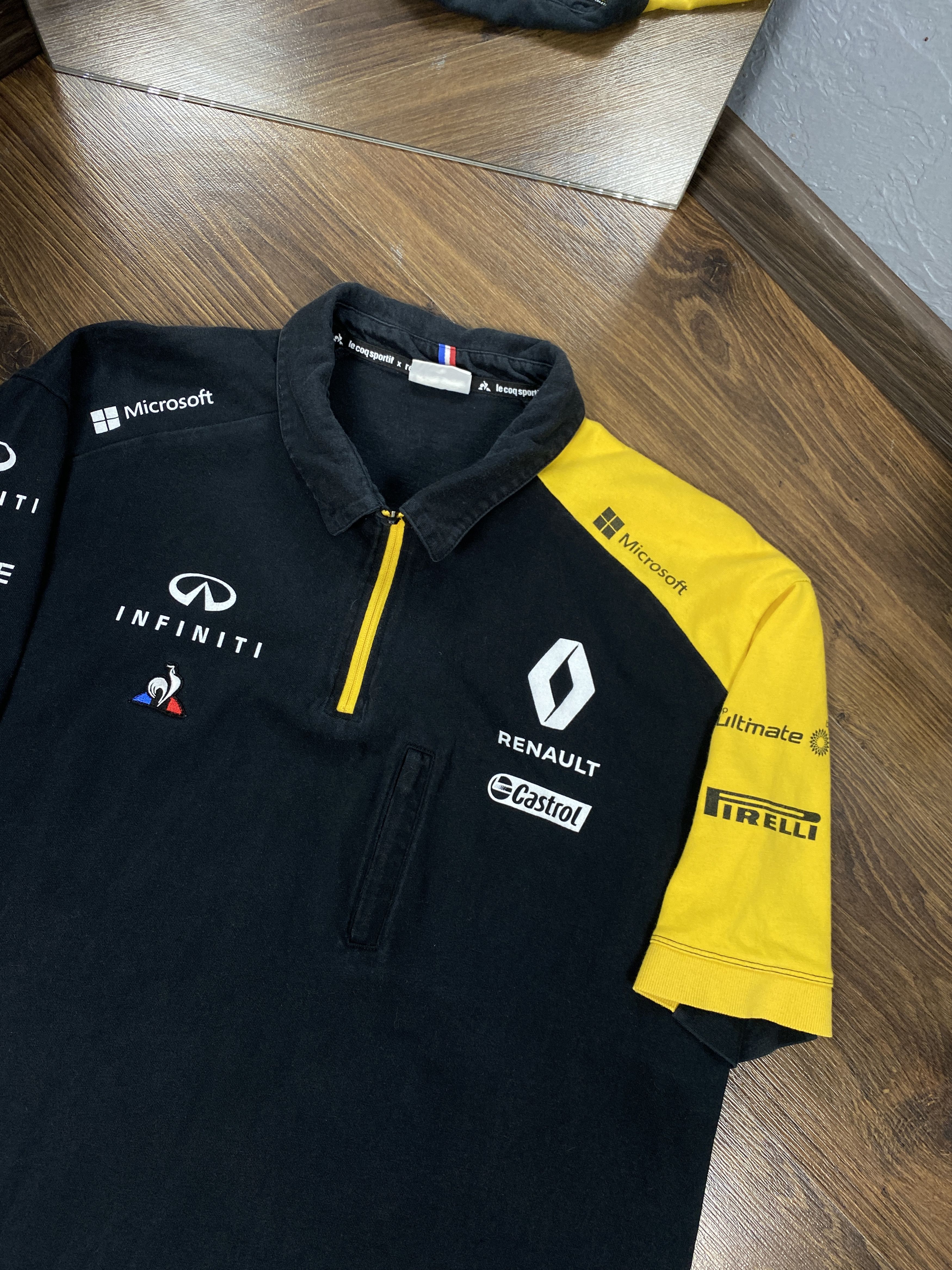 Le Coq Sportif × Vintage Le Coq Sportif Infinity Renault F1 Team vintage polo shirt Size US XXL / EU 58 / 5 - 2 Thumbnail