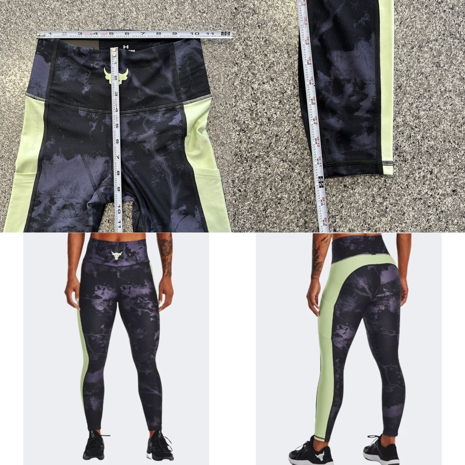 Under Armour Under Armour Project Rock Tight Womens XS High Rise Ankle Legging Gym Training Size 26" / US 2 / IT 38 - 8 Thumbnail