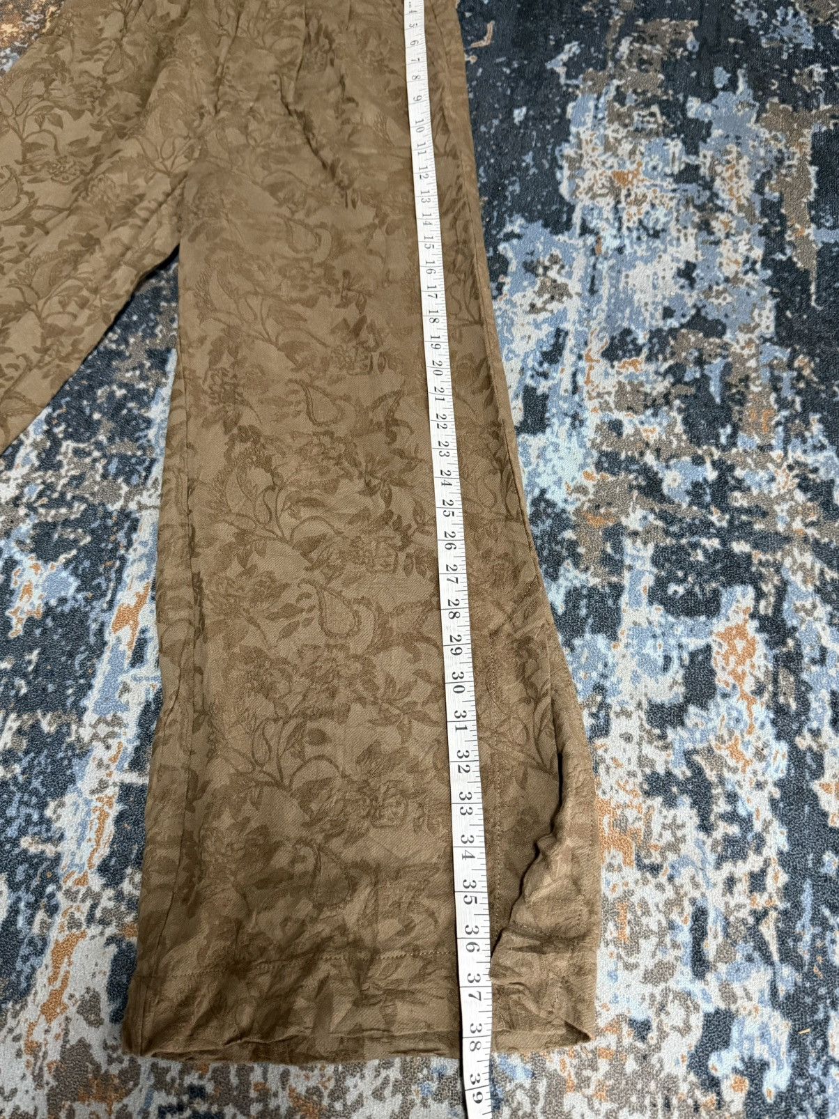 GOA Natural Vintage Goa Velvet Flower Flare Size 28" / US 6 / IT 42 - 13 Thumbnail