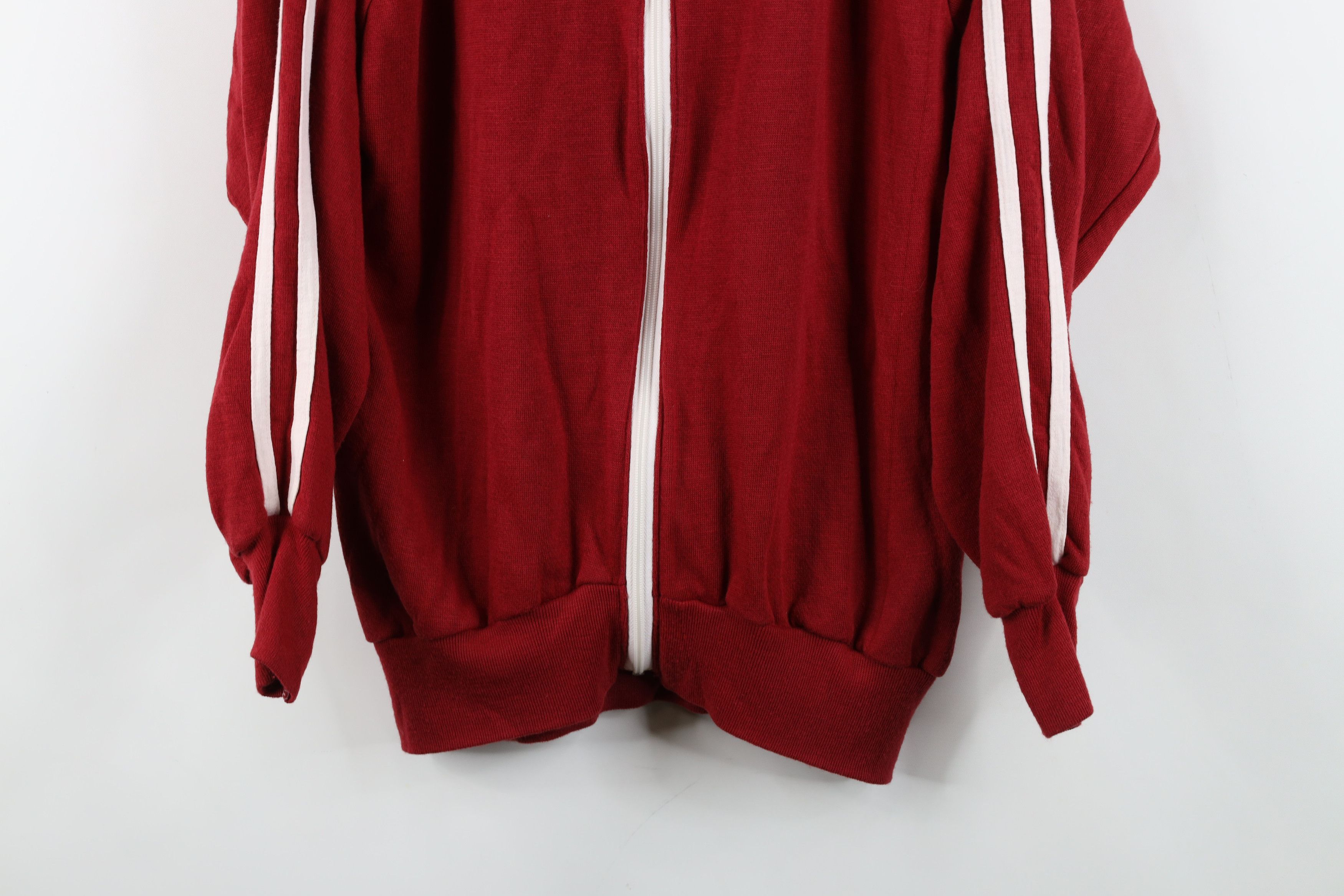 Wrangler Vintage 70s Wrangler Knit Warm Up Track Jacket Red USA Size US XL / EU 56 / 4 - 3 Thumbnail
