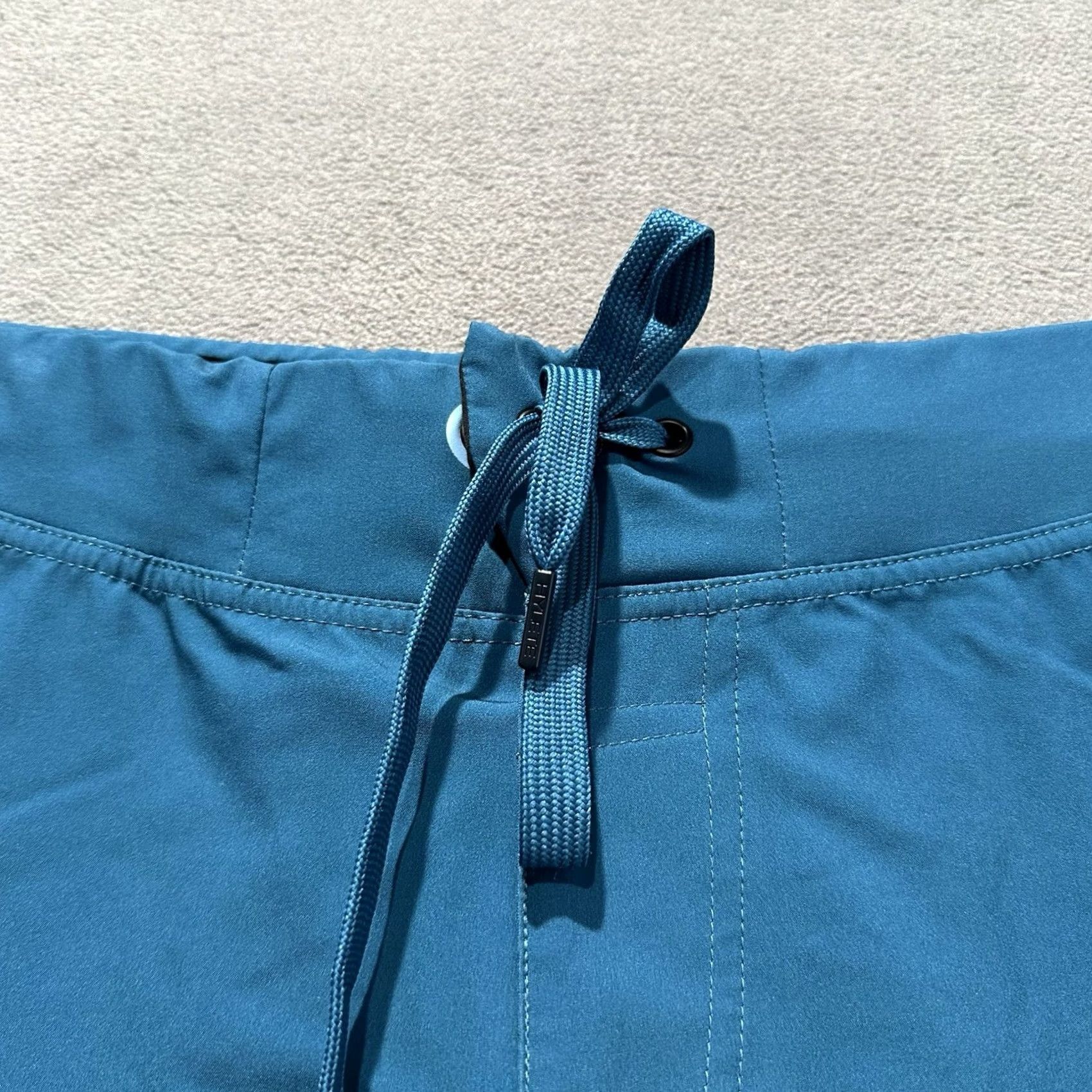 Vintage HYLETE Shorts Mens M Teal Geometric Quad Cut Performance Stretch EUC Size US 32 / EU 48 - 3 Thumbnail