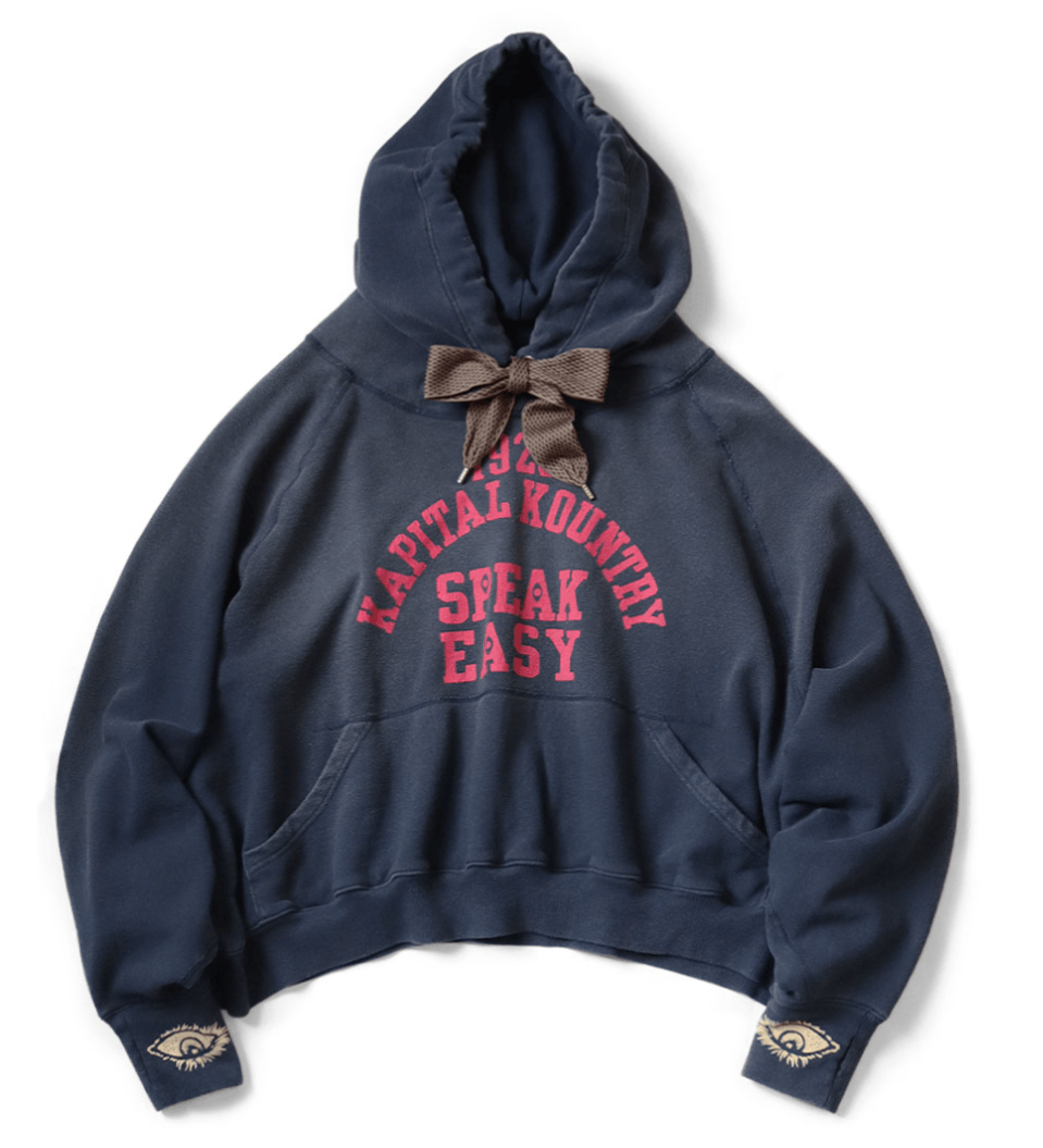 Kapital Lined Devil Hooded Hoodie (SPEAKEASY College pt) Size US L / EU 52-54 / 3 - 1 Thumbnail
