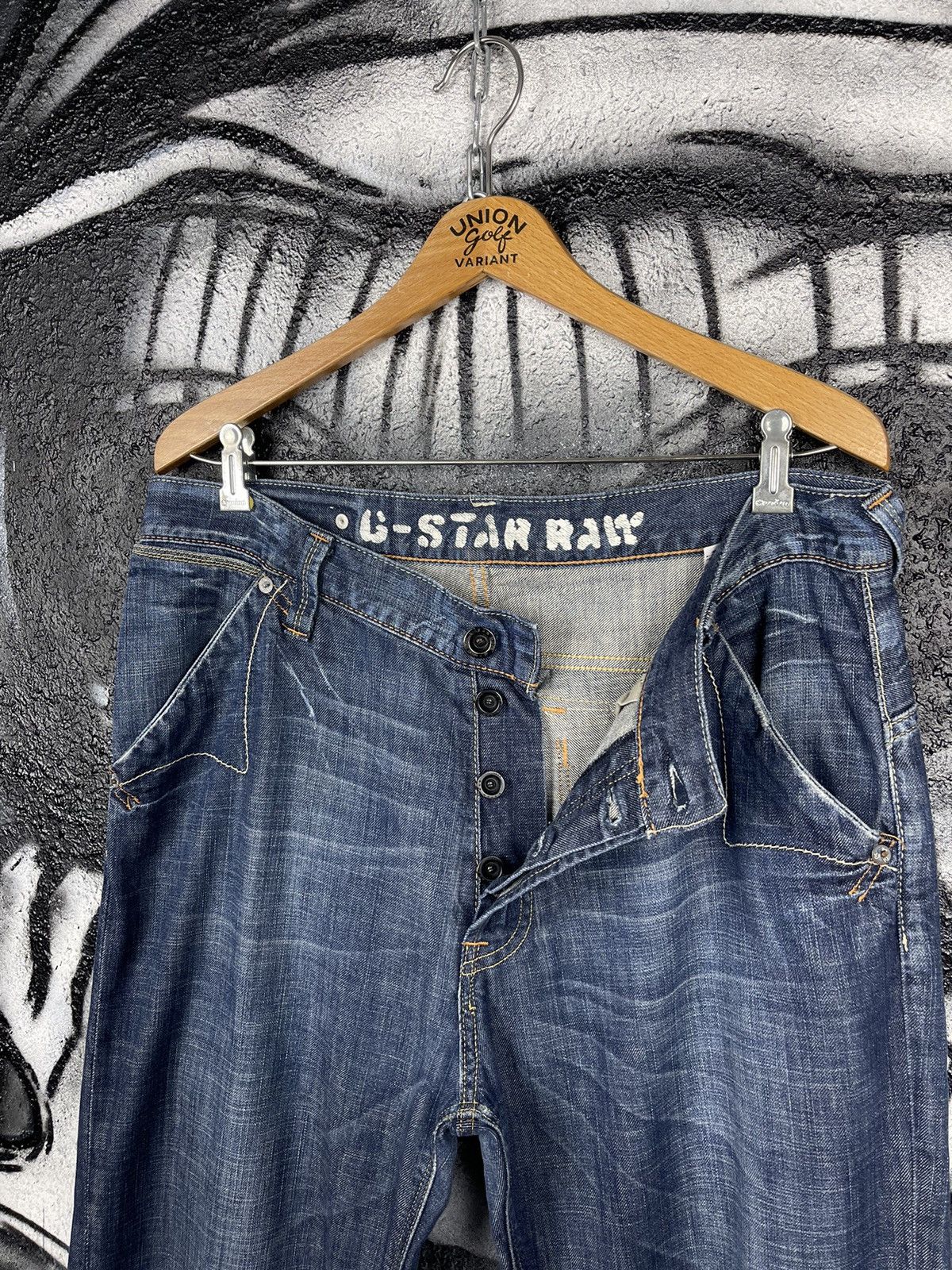 G-Star G-Star RAW Limit Regular Cotton Blue Denim Wide Leg Jeans Men’s Size W34 L34 Size US 34 / EU 50 - 6 Thumbnail