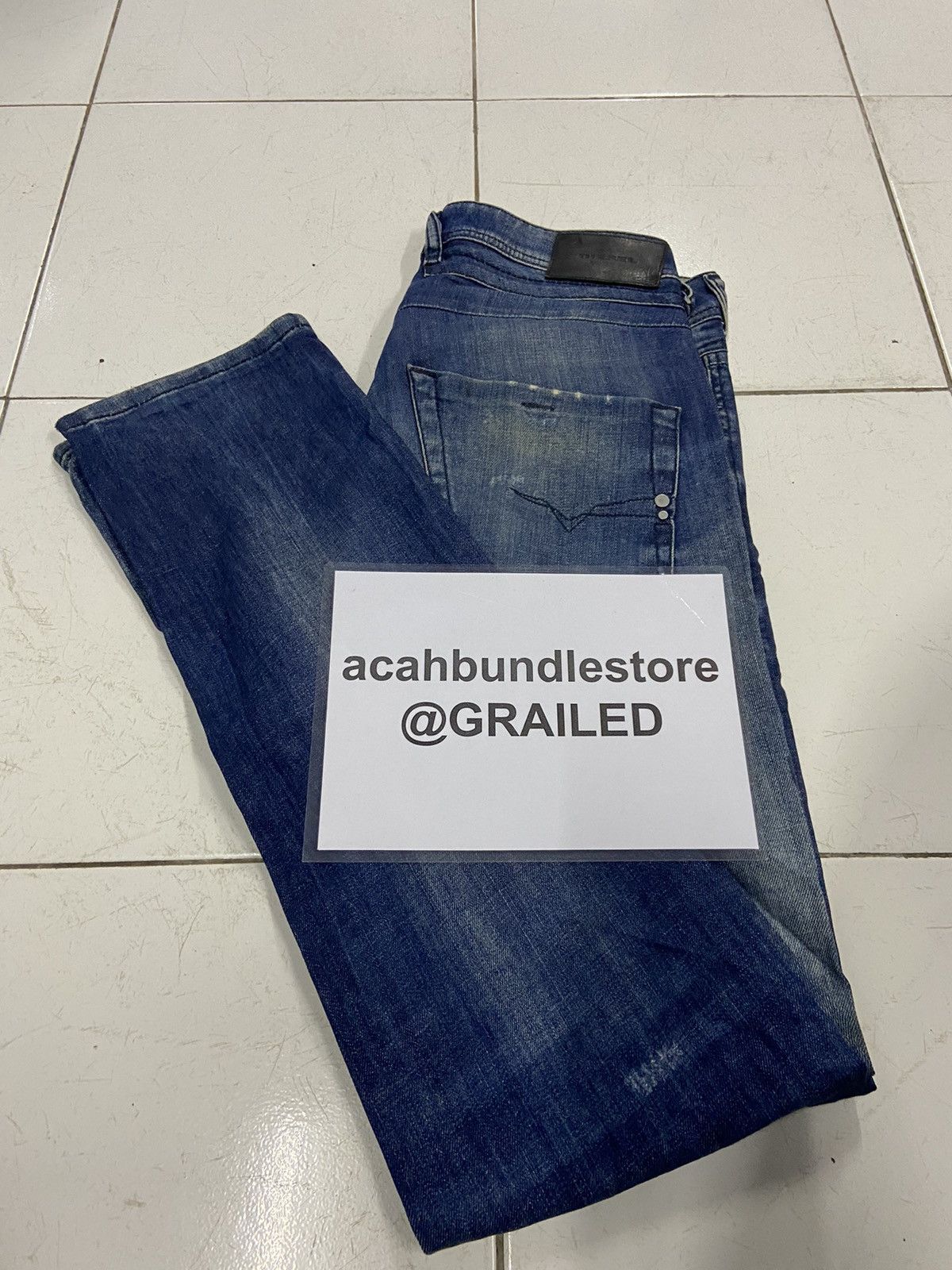 Diesel DIESEL INDUSTRY BELTHER REGULAR DISTRESSED SLIM JEANS Size US 30 / EU 46 - 20 Thumbnail