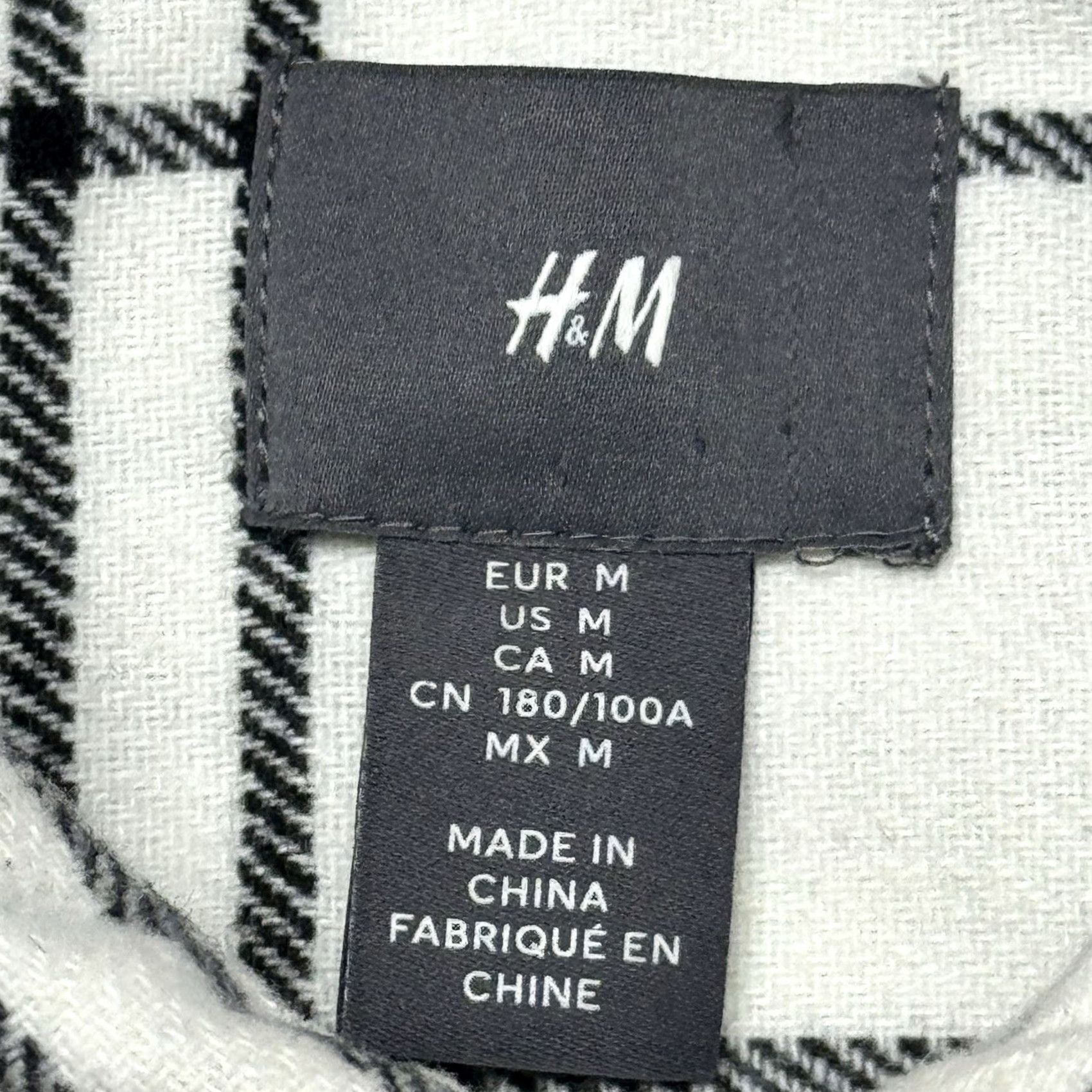 H&M H&M Heavyweight Flannel Shirt Shacket Men’s M Black & White Plaid Button-Up Casual Size US M / EU 48-50 / 2 - 5 Thumbnail