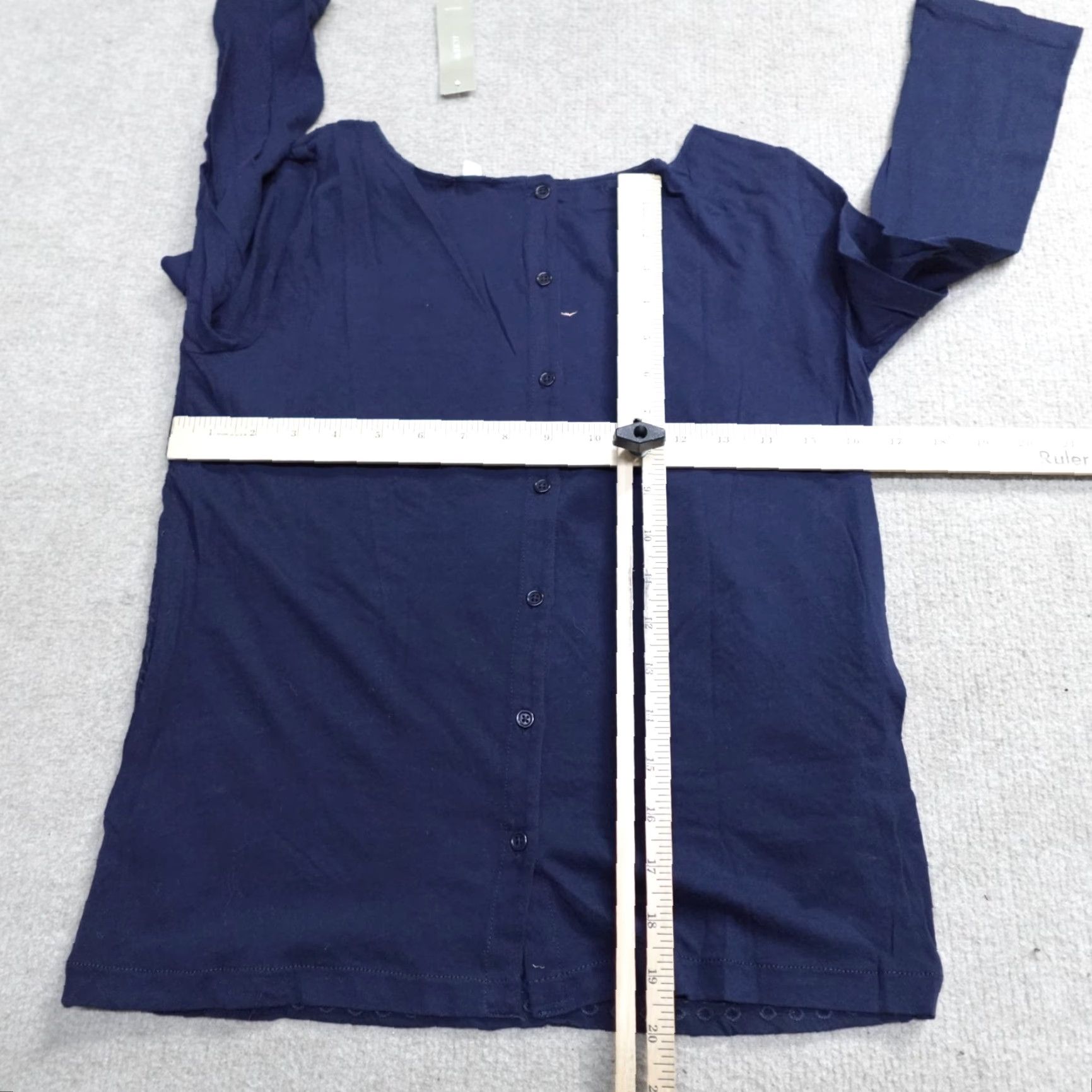 J.Crew J.CREW Womens Blouse XS Blue Cotton Lightweight Jacquard NEW Size XS / US 0-2 / IT 36-38 - 4 Thumbnail