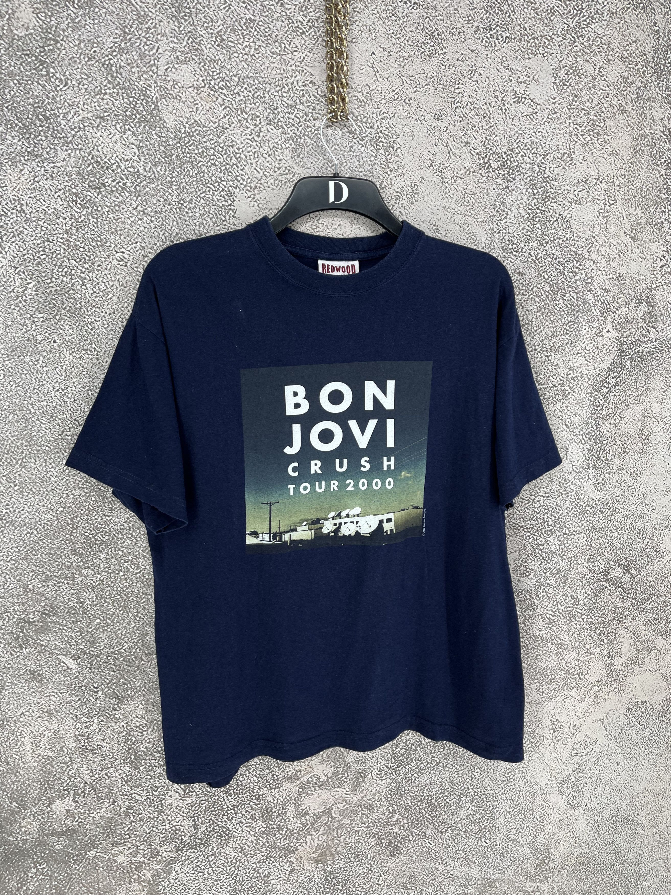 Band Tees Vintage Bon Jovi Crush Tour 2000 Rock Band T-Shirt Black Y2K Size US L / EU 52-54 / 3 - 2 Thumbnail