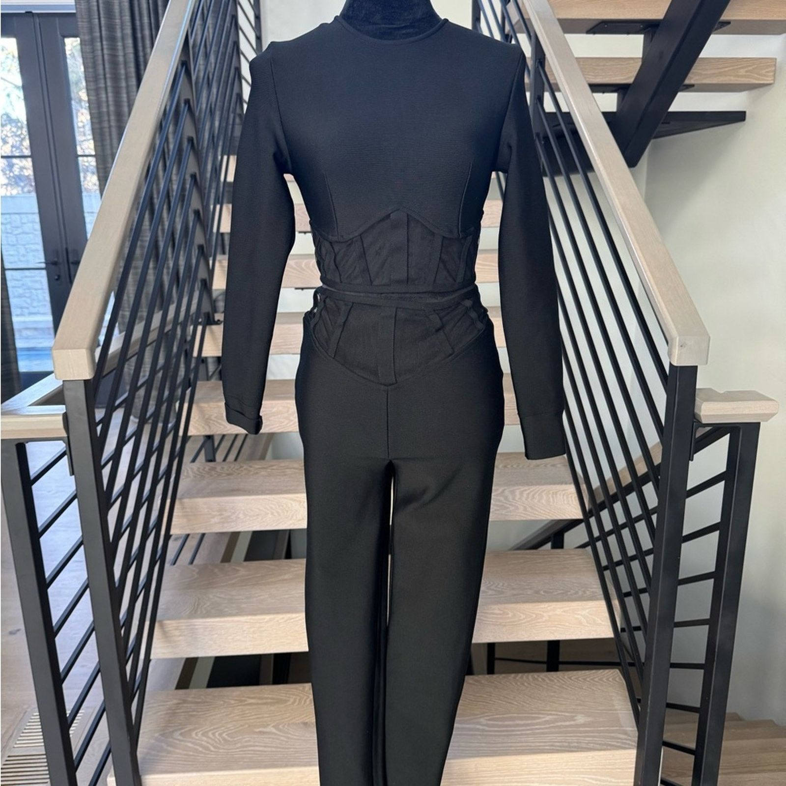 Other New Y2K Black Mesh Panel 2 piece set with matching pants Size 25" / US 0 / IT 36 - 6 Thumbnail