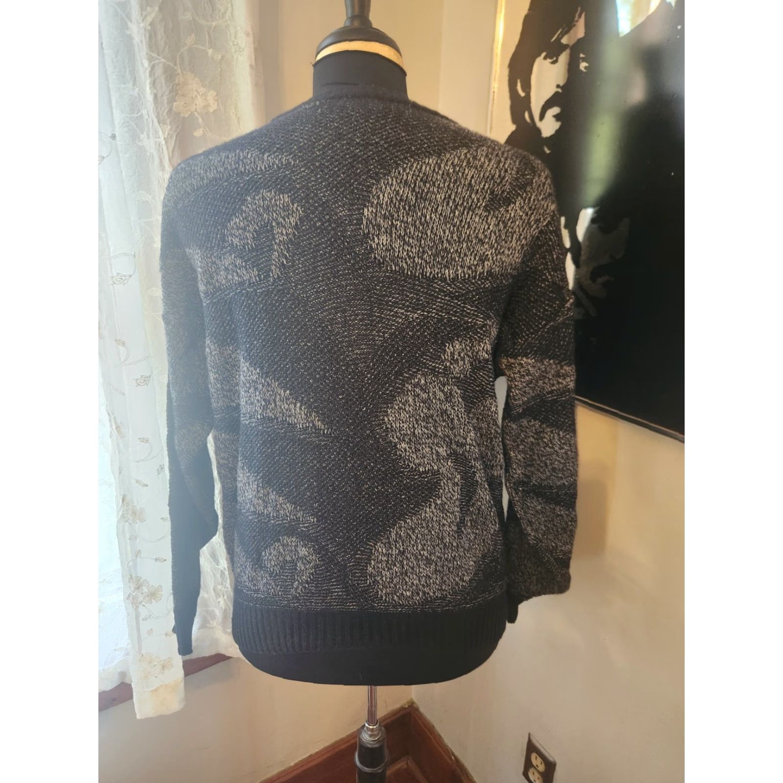 Vintage VINTAGE Method Gray Geometric Acrylic Wool Nylon Crew Neck Sweater Mens M 80s Pullover Size US M / EU 48-50 / 2 - 4 Thumbnail