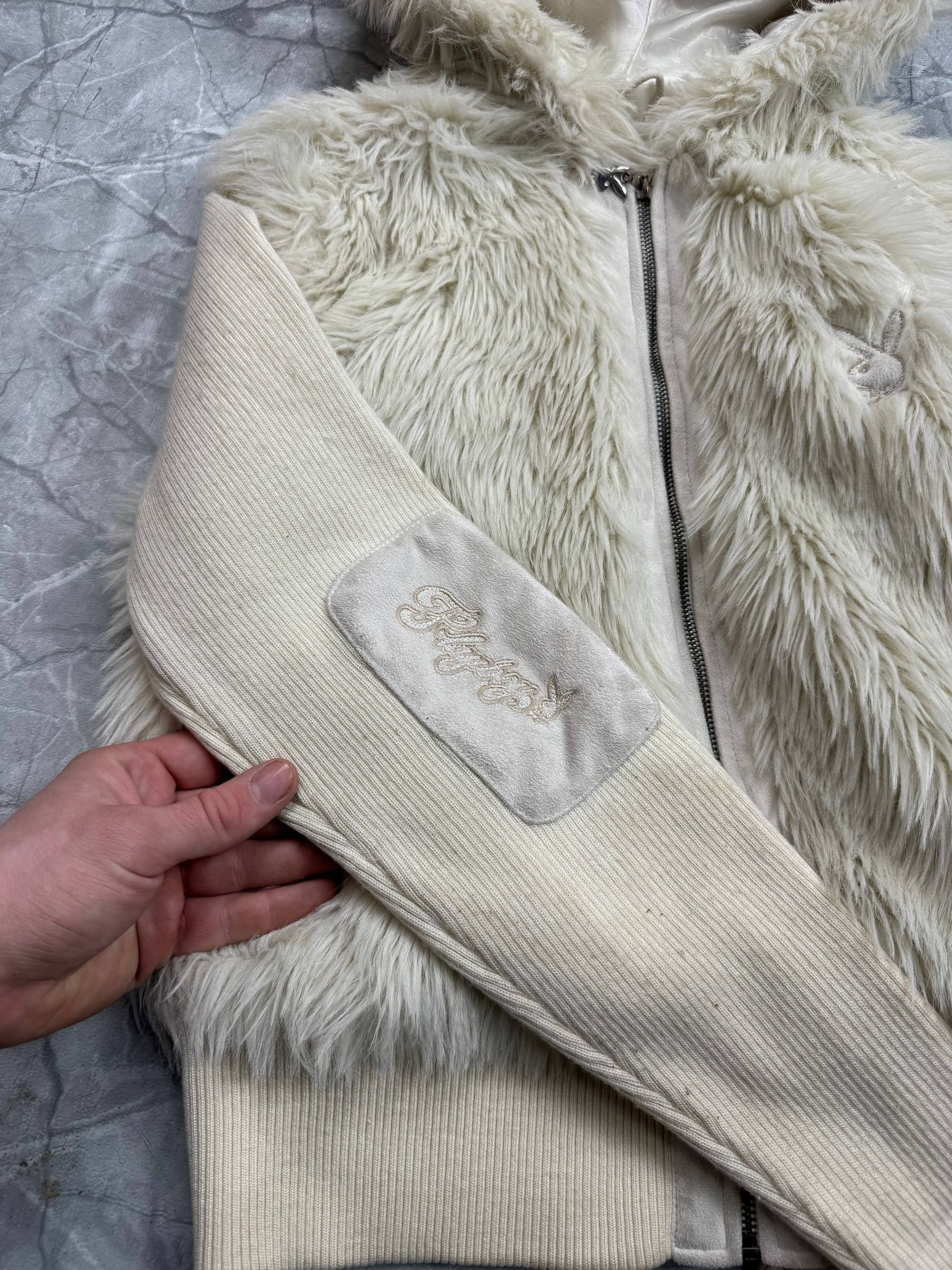 Playboy Playboy Faux Fur Fuzzy Mohair Jacket Size S / US 4 / IT 40 - 4 Thumbnail