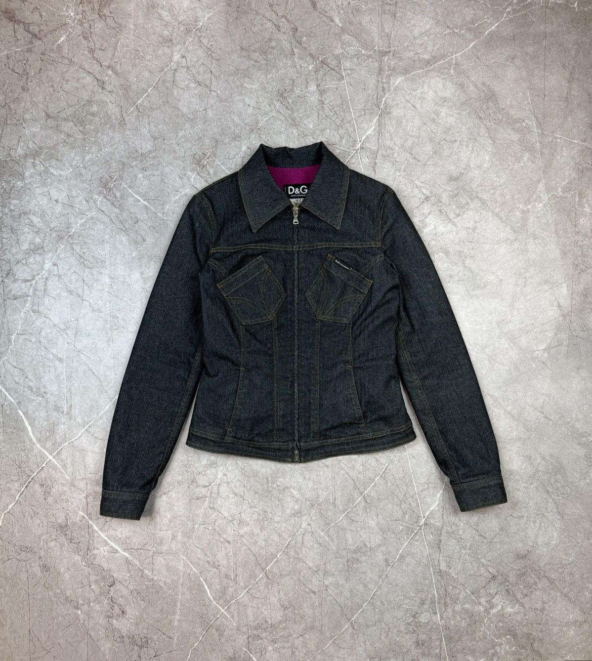 Dolce & Gabbana Dolce & Gabbana Blue Denim Butterfly Jeans Jacket Size S / US 4 / IT 40 - 1 Thumbnail