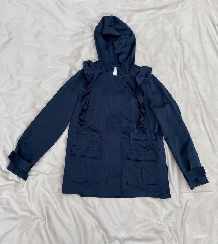 Joie Lightweight Jacket with Ruffles and Hood Size L / US 10 / IT 46 - 3 Thumbnail