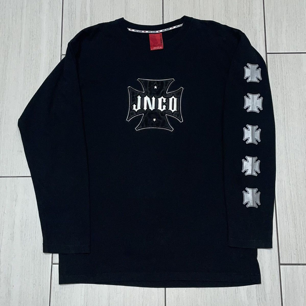 JNCO × Vintage JNCO Cross Longsleeve Shirt Size US L / EU 52-54 / 3 - 1 Thumbnail