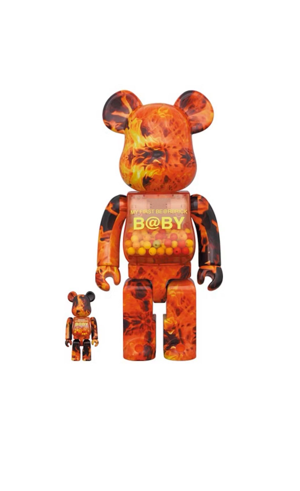 Medicom Toy Bearbrick My First BaBy "Flame" 100% & 400% Set Size ONE SIZE - 1 Thumbnail