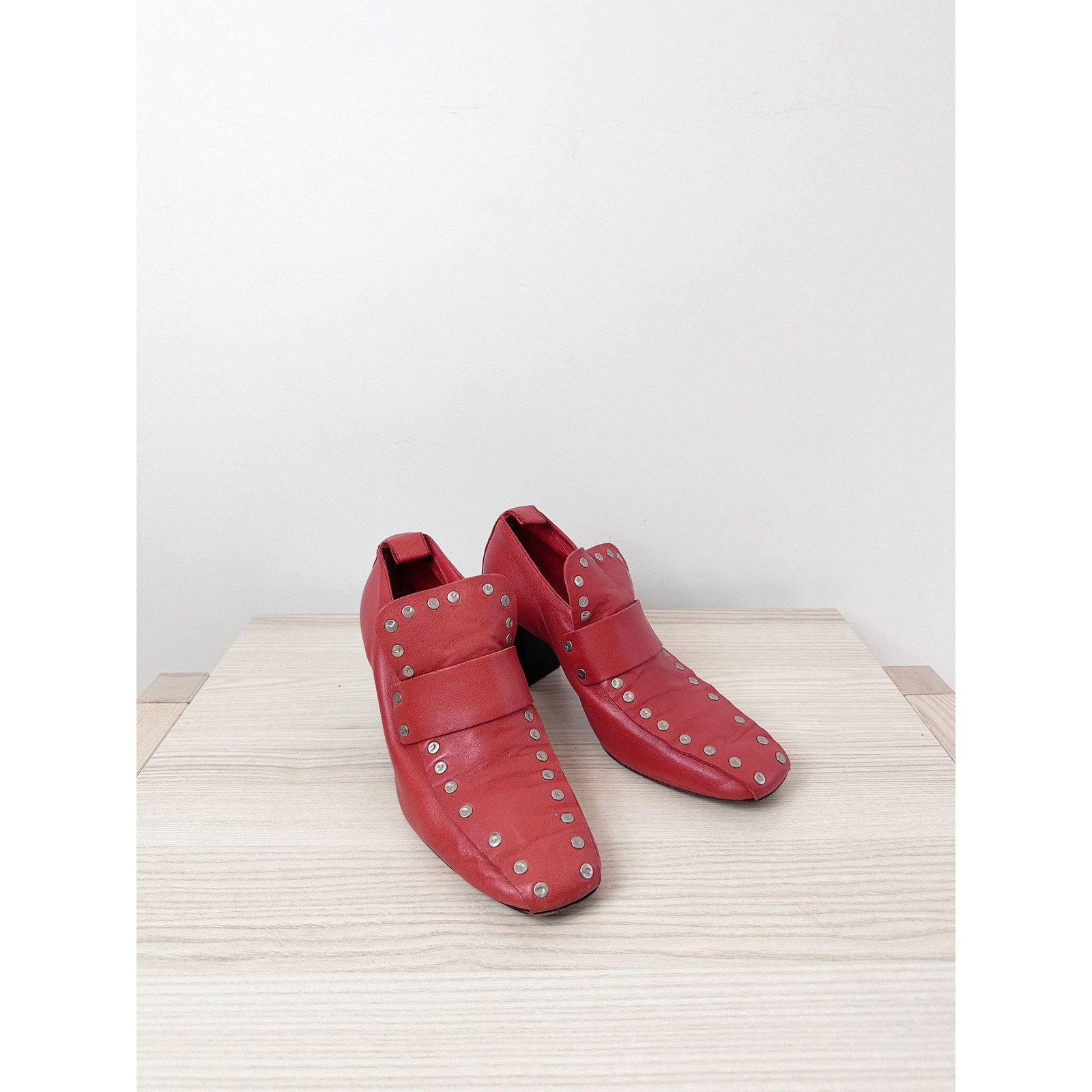 Celine Celine by Phoebe Philo Red Moccasin Pumps Size US 6 / IT 36 - 2 Thumbnail