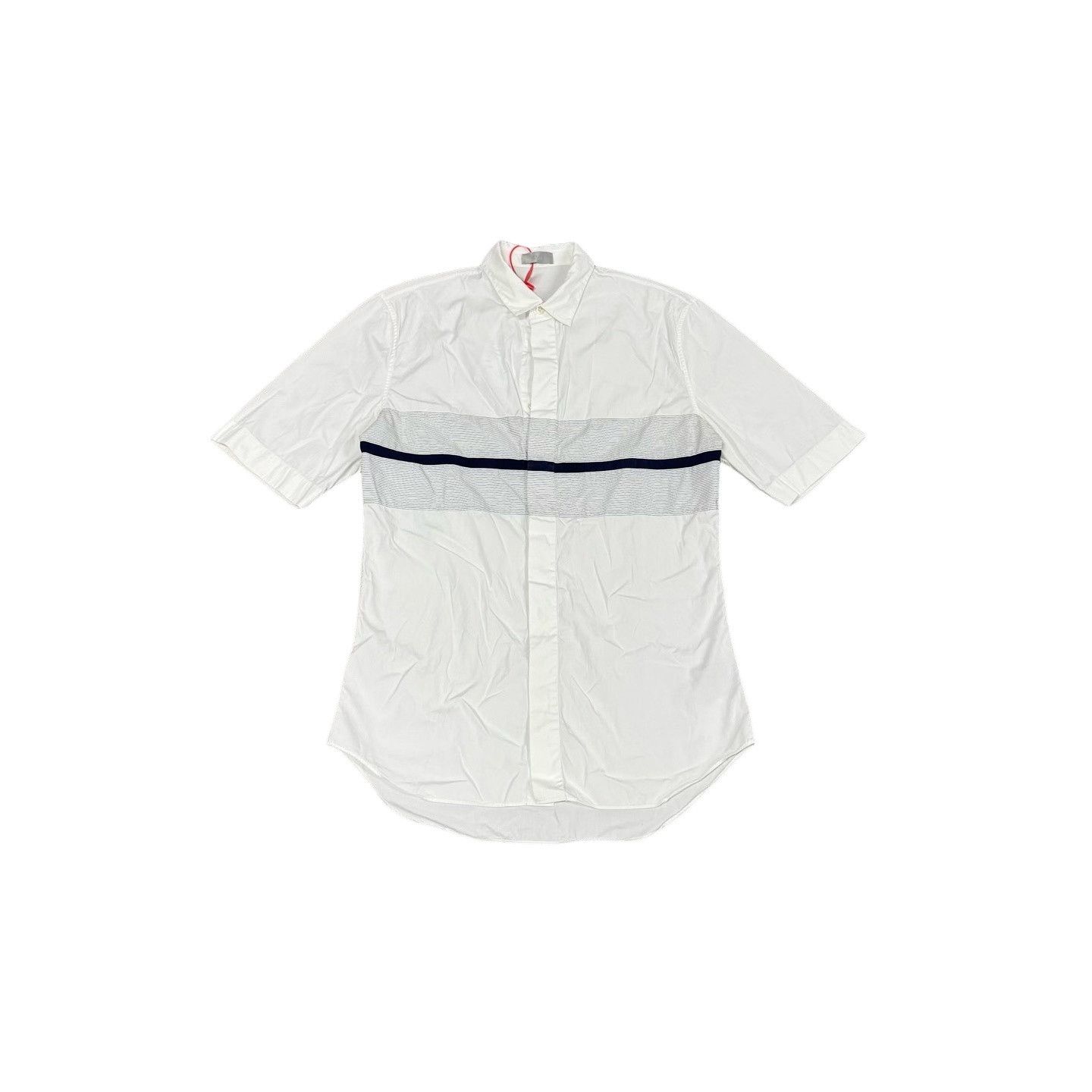 Dior Dior Striped Panel Short Sleeve Shirt 38 Size US S / EU 44-46 / 1 - 1 Thumbnail
