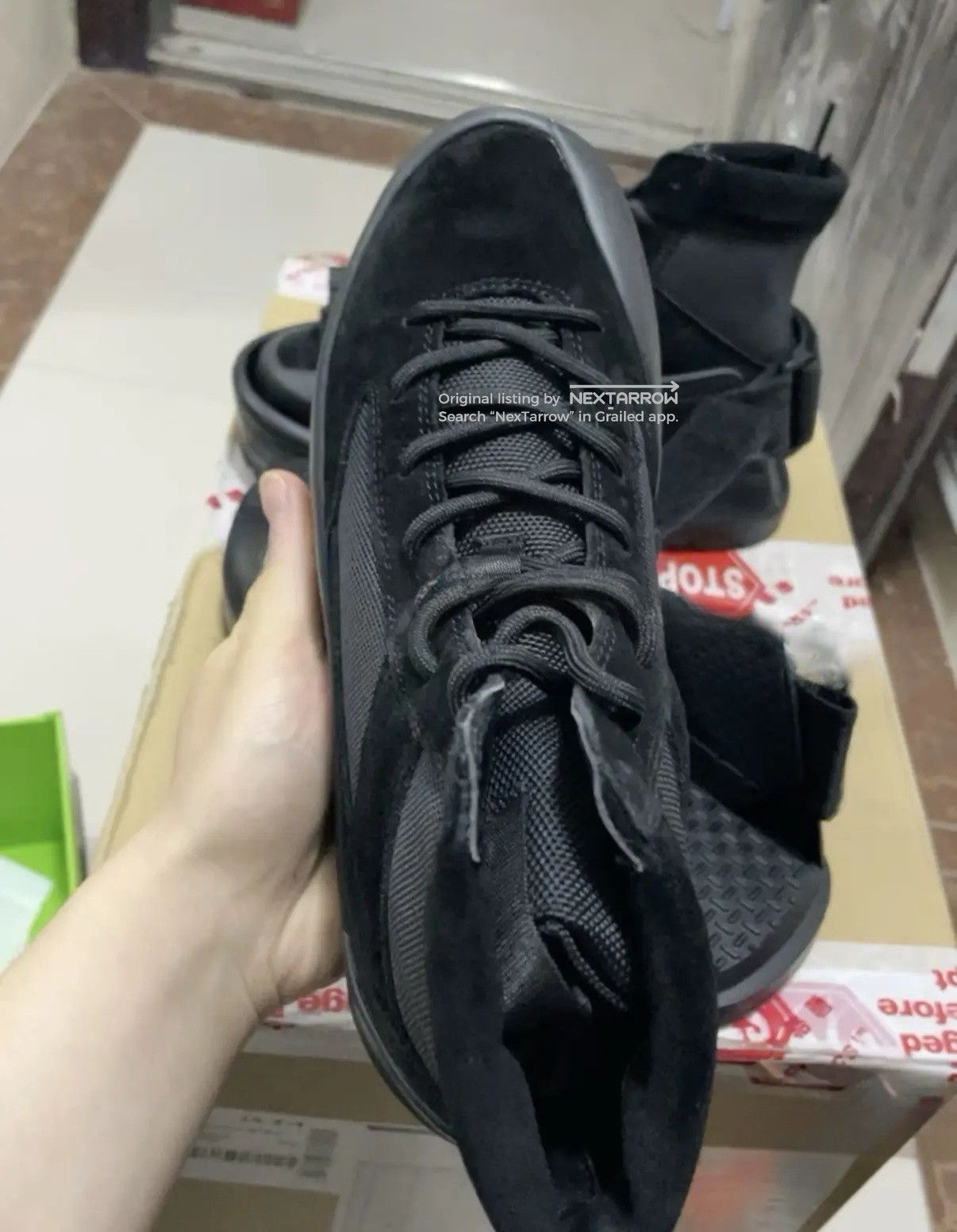 Sankuanz Suede‐paneled High‐top Hybrid Sneakers Kkkk21/2609 in Black, Men's (Size 7) — image 5 of 6