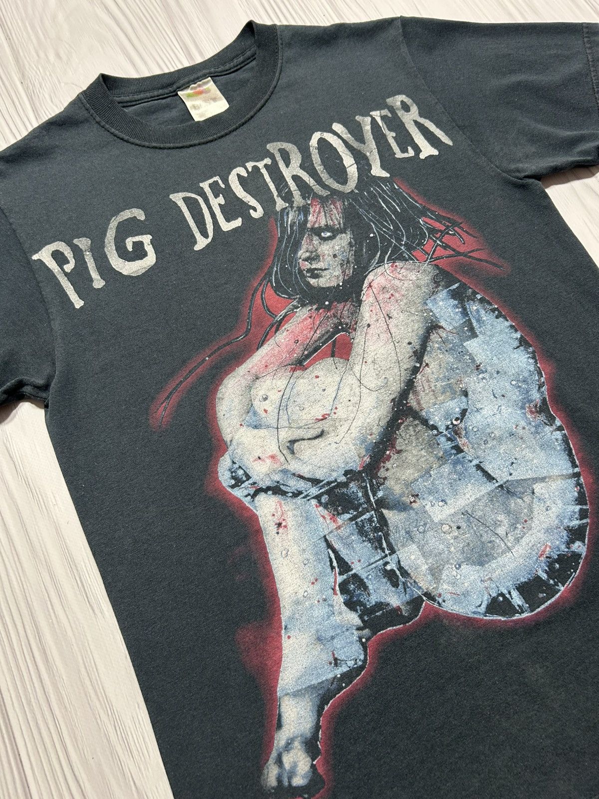 Band Tees Vintage Pig Destroyer Terrifyer Album Grindcore T-Shirt S Size US S / EU 44-46 / 1 - 6 Thumbnail