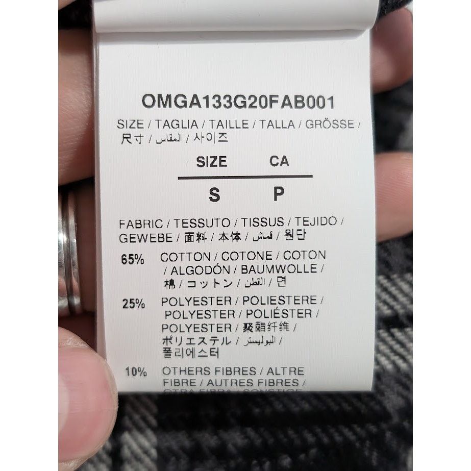 Off-White o1rshd1 Stencil Flannel Check Shirt in Black Size US S / EU 44-46 / 1 - 14 Thumbnail
