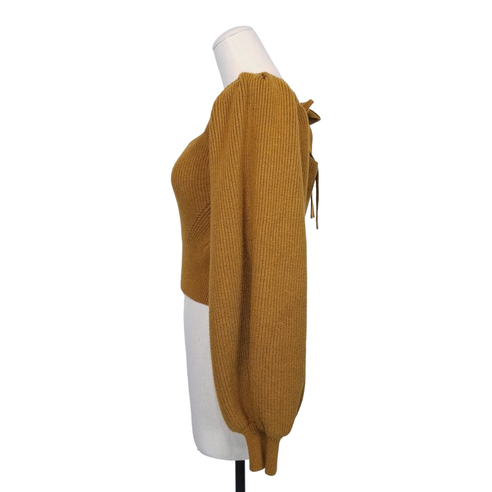 MINKPINK Vayu Bow Back Balloon Sleeve Crop Sweater Size M / US 6-8 / IT 42-44 - 3 Thumbnail
