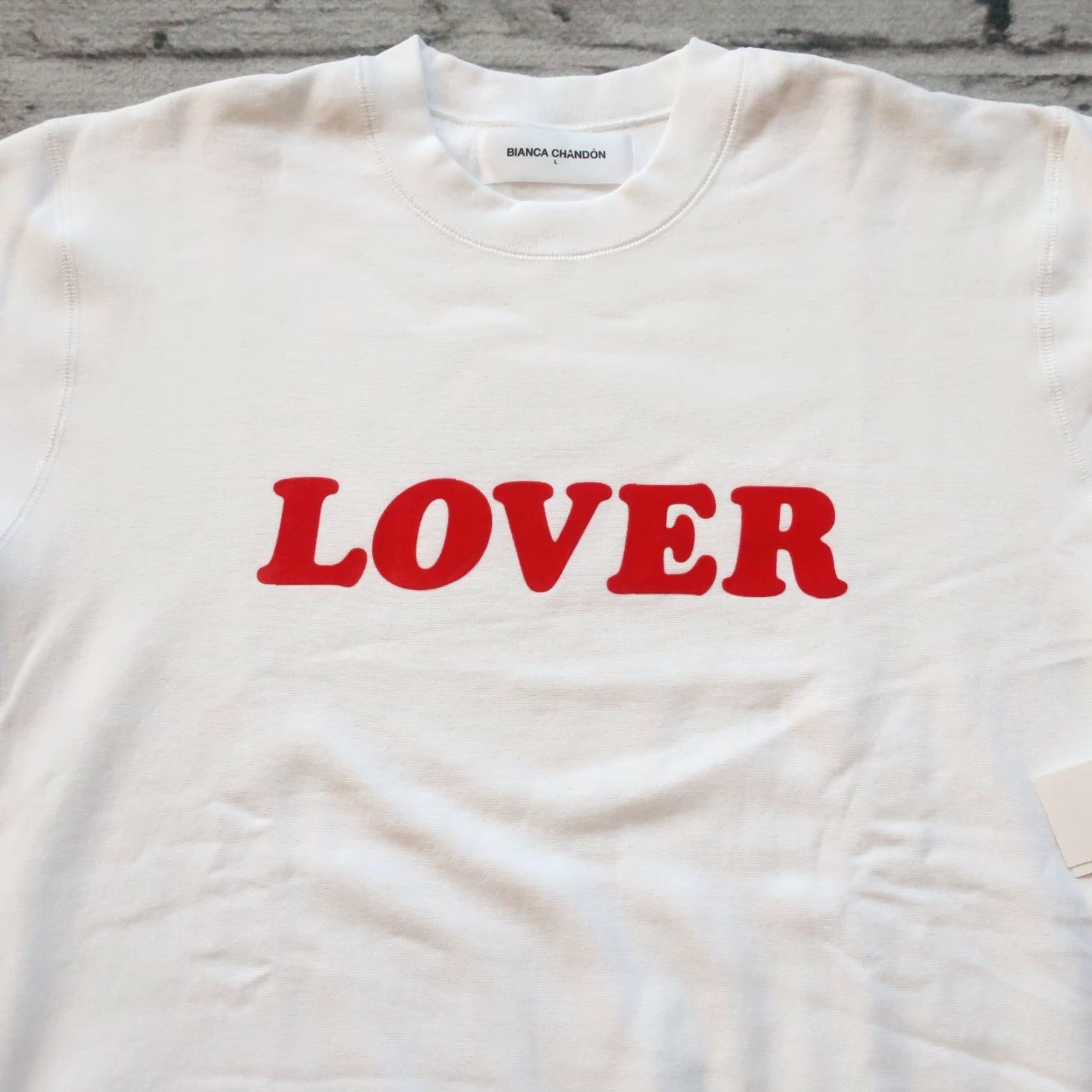 BIANCA CHANDON Bianca Chandon Lover Sweatshirt Main Selling Point Charlie Crew Sweatshirt White / Red Large Men XS-XL Size US L / EU 52-54 / 3 - 2 Thumbnail