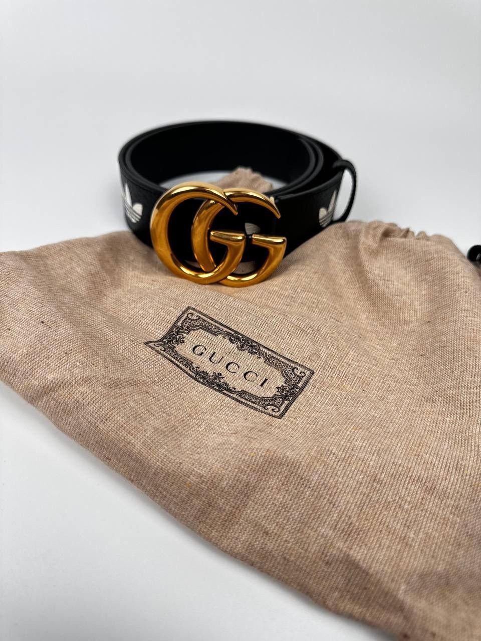 Gucci Gucci Adidas GG leather belt Size 34 - 3 Thumbnail