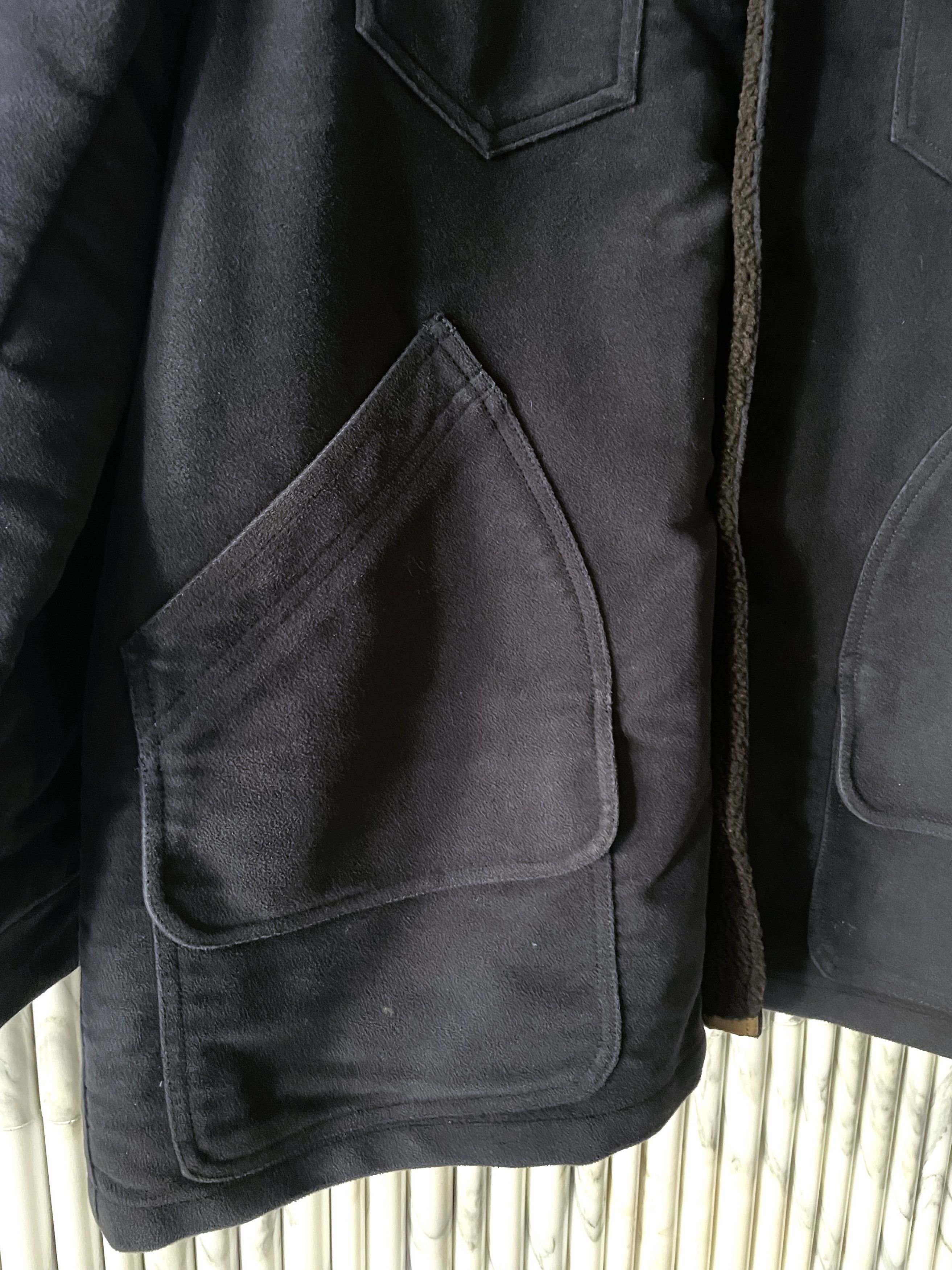 April 77 SHEARLING LINED VEGAN SUEDE PEA COAT Size US L / EU 52-54 / 3 - 5 Thumbnail