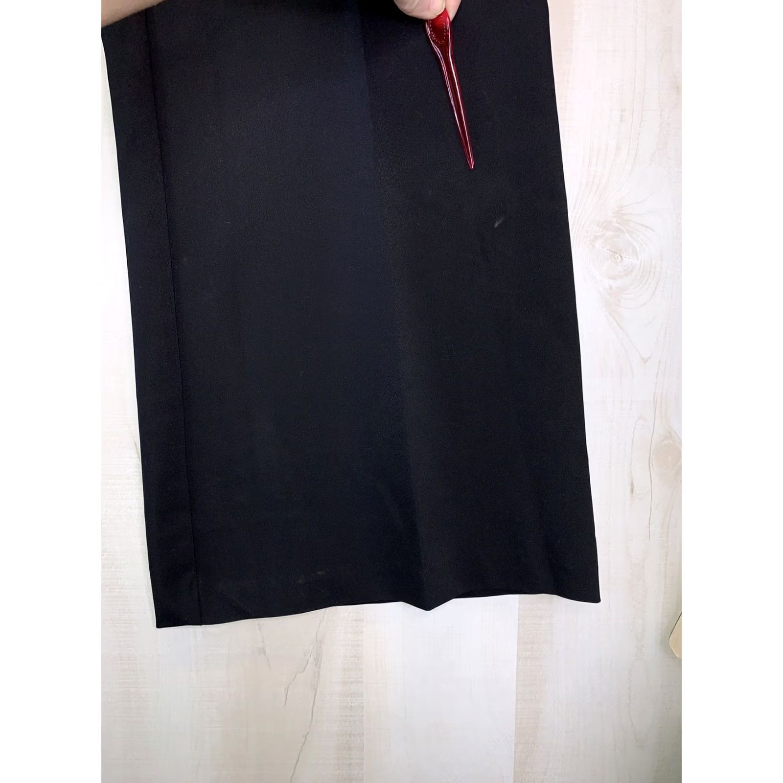 Vintage BISOU BISOU Women’s SZ 14 Crease Front Wode Leg Black Pants NWT-4122 Size 36" / US 14 / IT 50 - 8 Thumbnail
