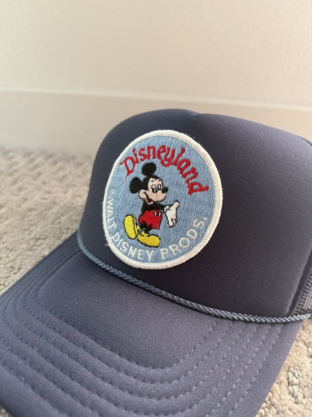 Disney Vintage Disneyland Mickey Mouse Patch Trucker Hat Size ONE SIZE - 2 Thumbnail