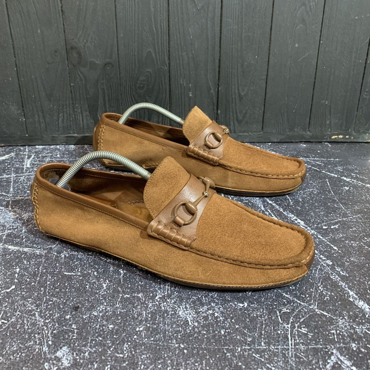 Gucci × Vintage Vintage Gucci Moccasin Suede Loafers Size 43.5 Size US 8.5 / EU 41-42 - 3 Thumbnail