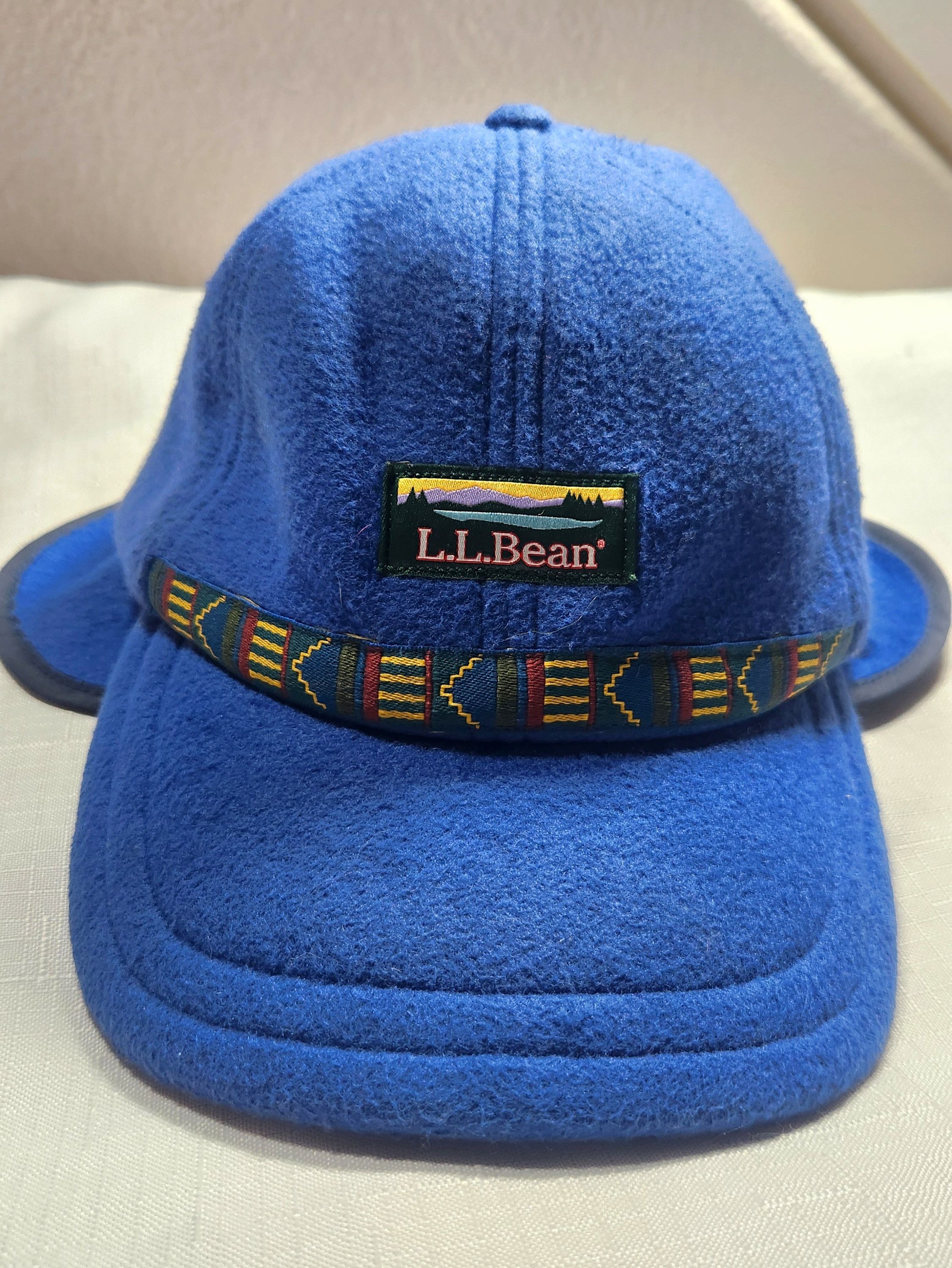 L.L. Bean LL Bean Fuzzy Blue Fleece Winter Baseball Hat SZ S ear flaps Size ONE SIZE - 2 Thumbnail