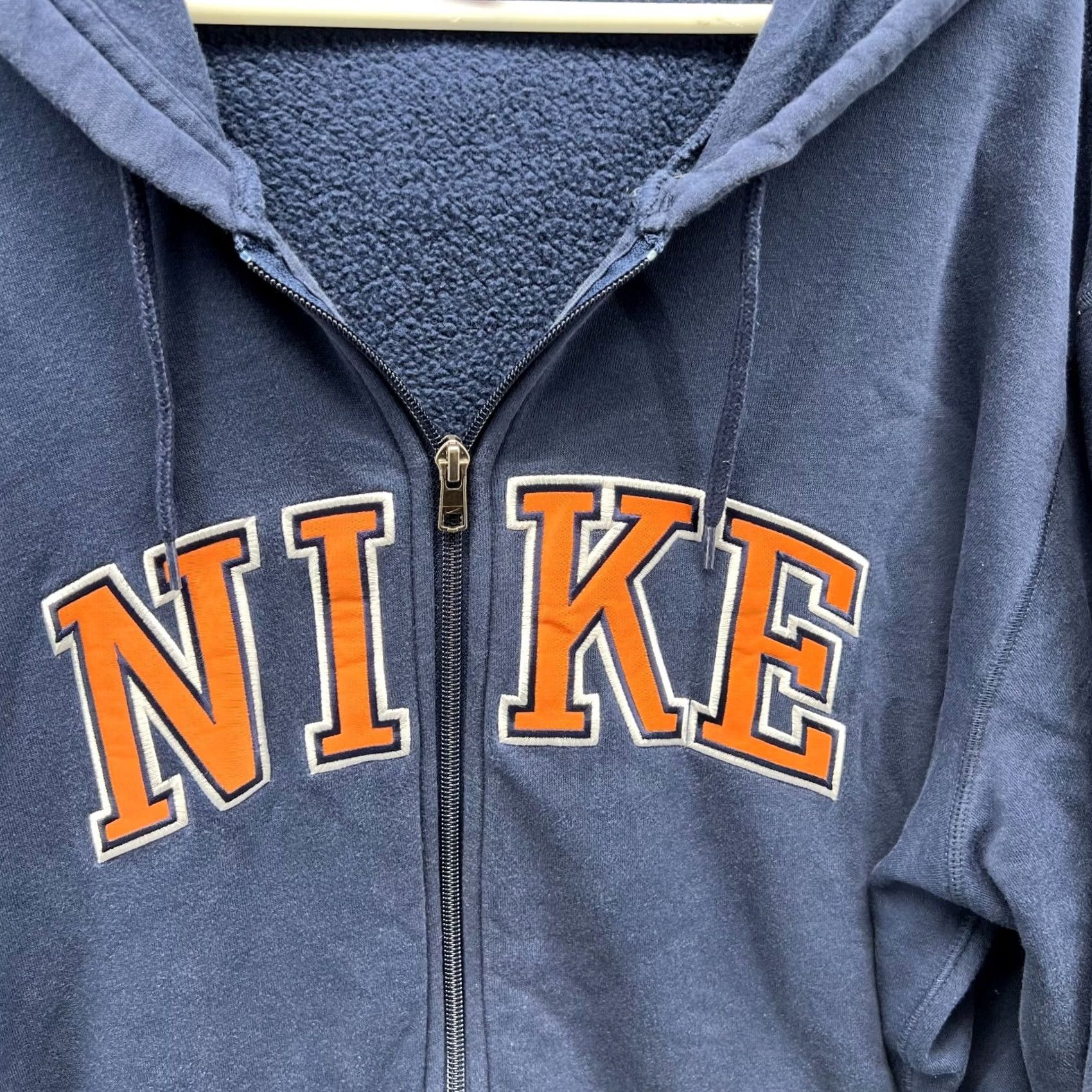 Nike VINTAGE Nike Jacket Men XXL Blue Orange Full Zip Hoodie Spell Out Retro 90s Shirt Sweater Mens Size US XXL / EU 58 / 5 - 5 Thumbnail