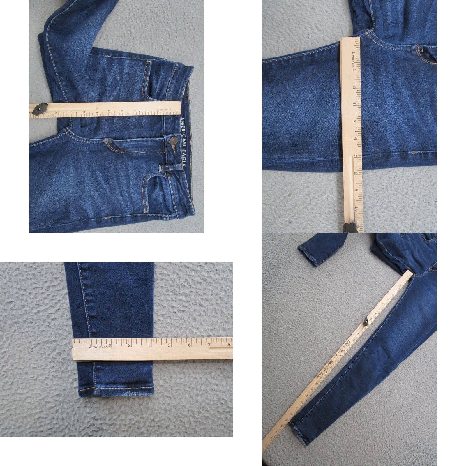 American Eagle Outfitters American Eagle Outfitters Jeans Dark Wash Skinny Stretch Jeggings Size 4 Blue Women Size 27" / US 4 / IT 40 - 8 Thumbnail