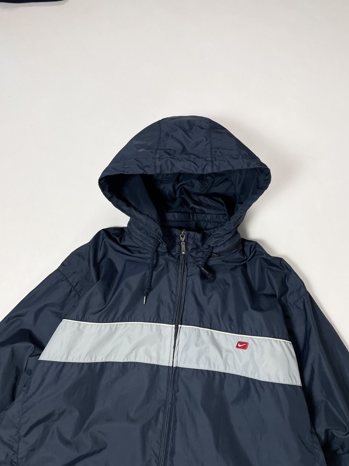 Nike NIKE 🥶 00s vintage nylon blue hooded light jacket Size US XL / EU 56 / 4 - 5 Thumbnail