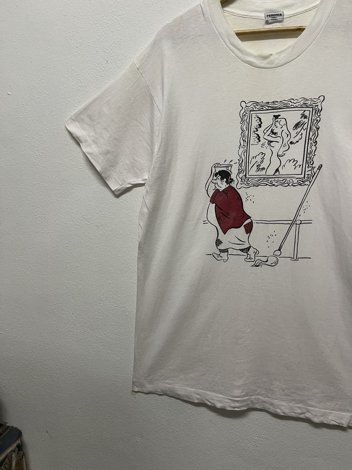 Japanese Brand × Renoma × Vintage 🐐90s RENOMA PARIS TSHIRT RARE GRAPHIC SINGLE STITCH Size US L / EU 52-54 / 3 - 4 Thumbnail
