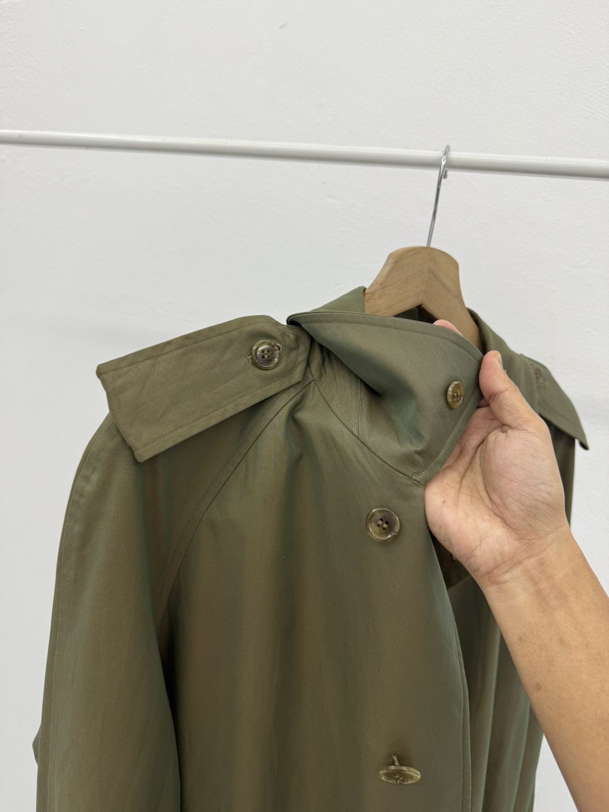 Burberry Prorsum BURBERRYS PRORSUM Trench Coat Nova Checkered Metallic Green Size US M / EU 48-50 / 2 - 7 Thumbnail