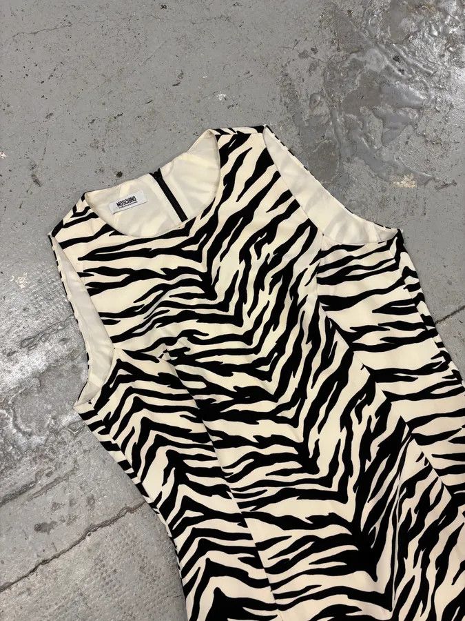 Moschino × Vintage Moschino Zebra Balck & White Dress Size M / US 6-8 / IT 42-44 - 3 Thumbnail